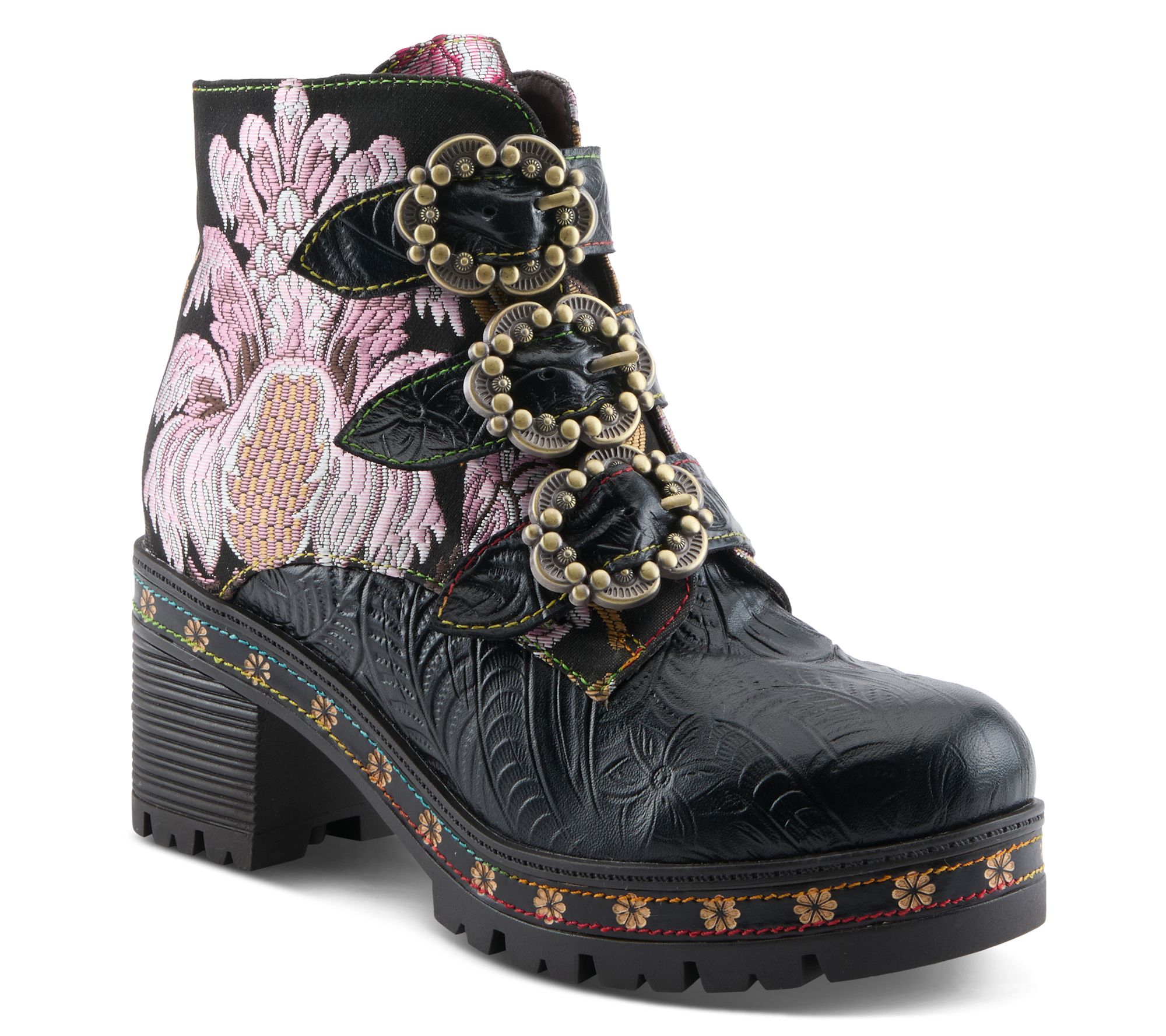 L'Artiste by Spring Step Leather Ankle Boots -Brazza