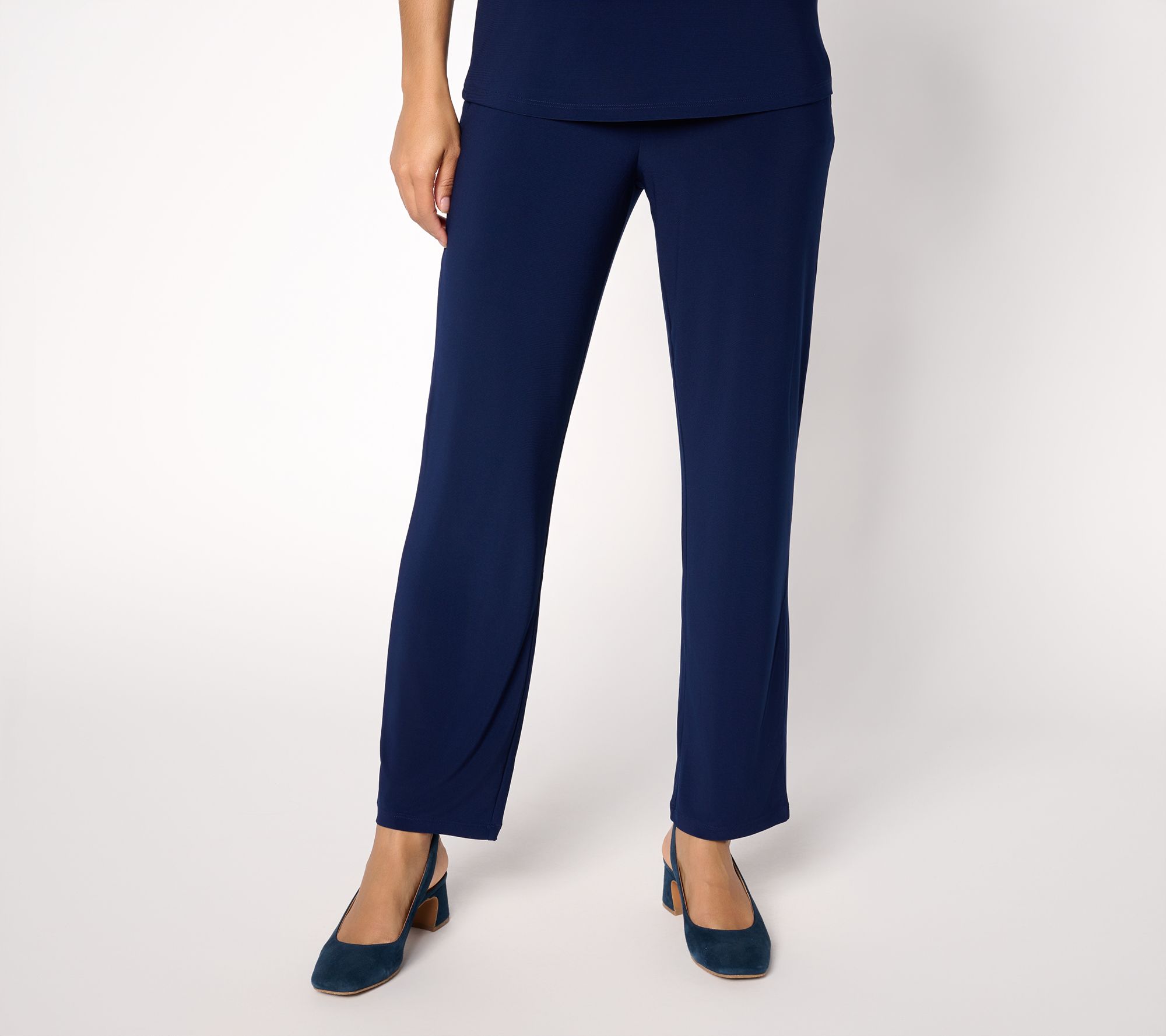 Dennis Basso Petite Italia Knit Straight Leg Ankle Pants