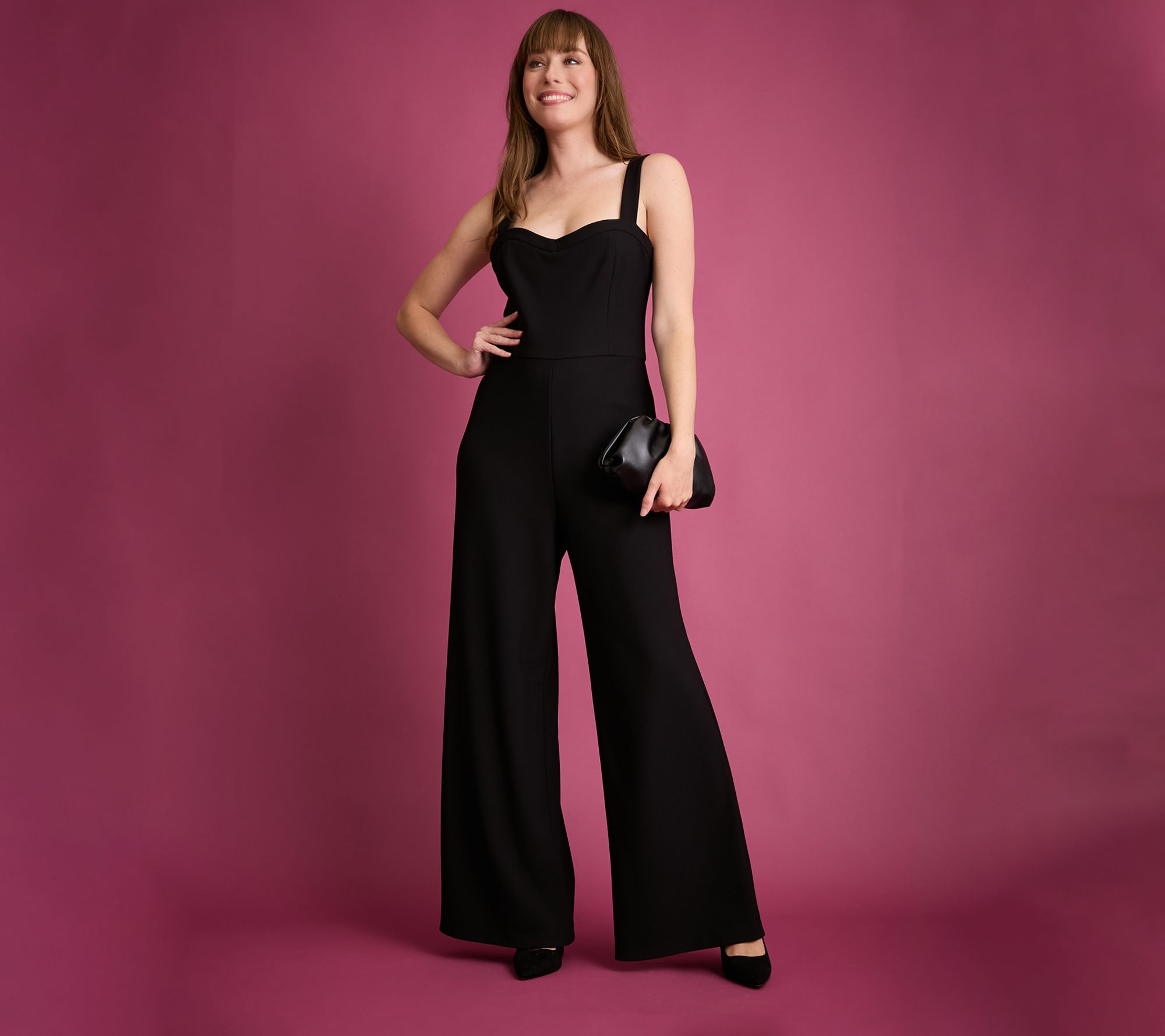 LONDON TIMES Sleeveless Crepe Jumpsuit
