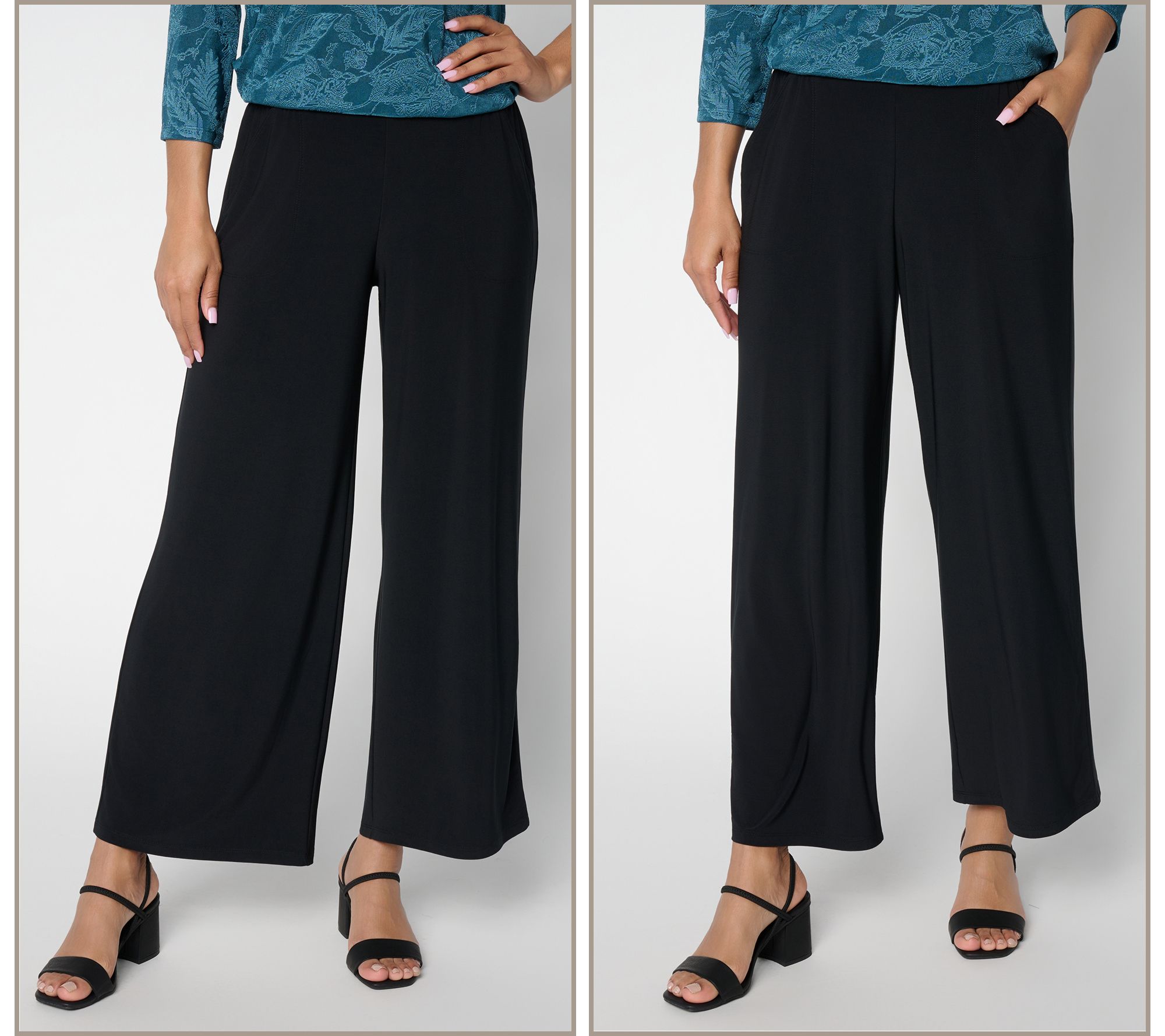  Attitudes by Renee Petite Set of 2 Ankle and Crop Icon Pants