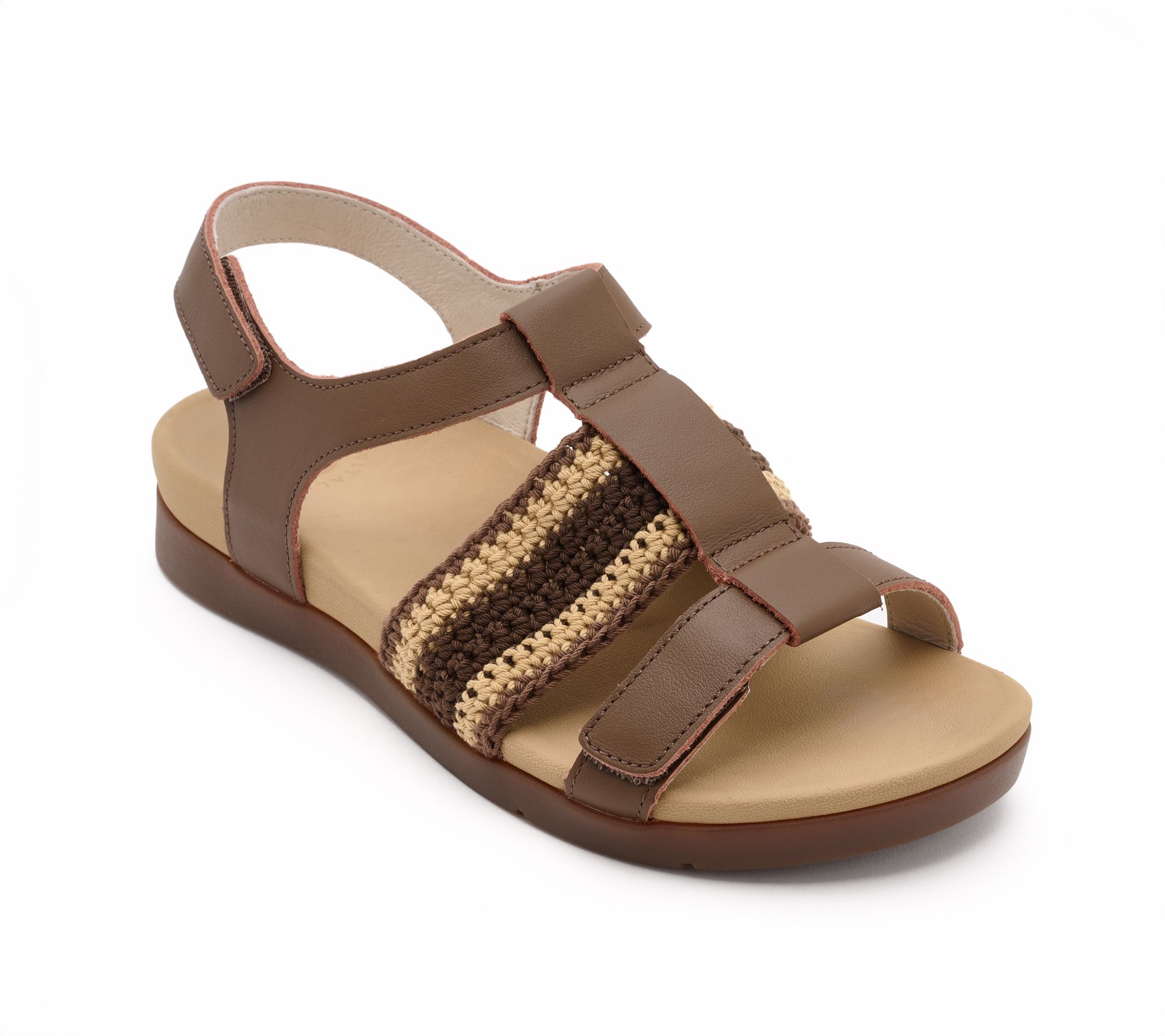 Revitalign Orthotic Leather Stripe Sandal - Violet Rose