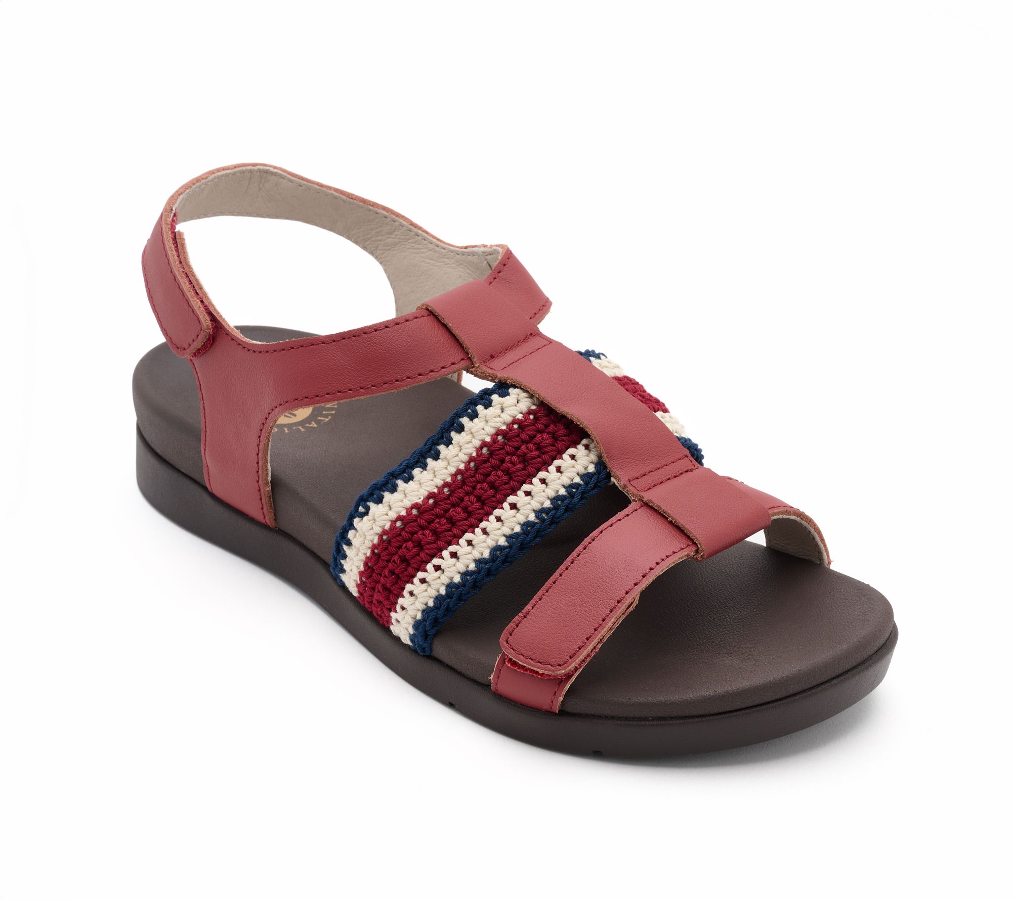 Revitalign Orthotic Leather Stripe Sandal - Violet Rose