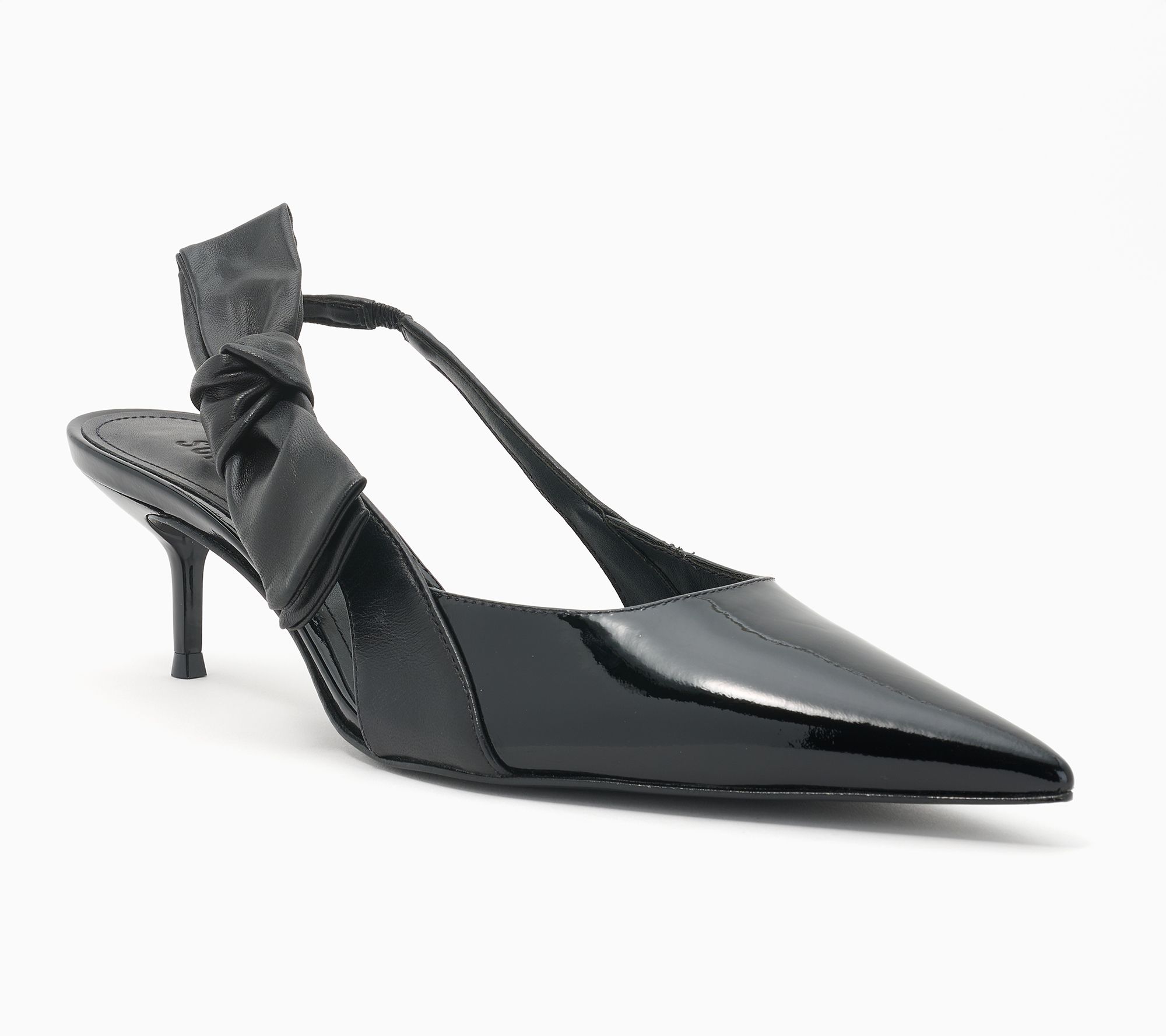 Schutz Patent Leather Slingback Pumps - Liora Bow Mid
