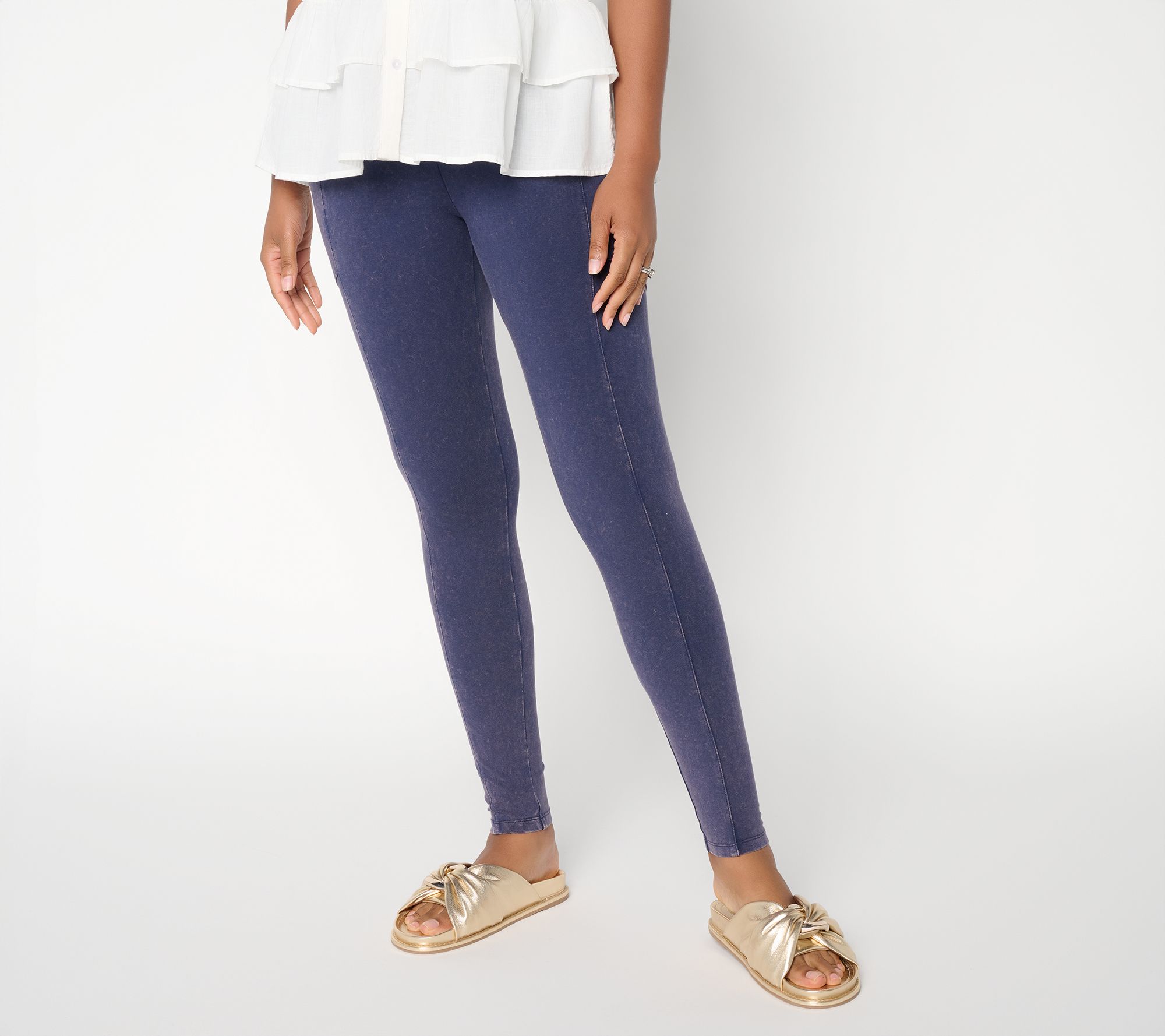 LOGO Layers by Lori Goldstein Regular Cloud Wash Pocket Legging