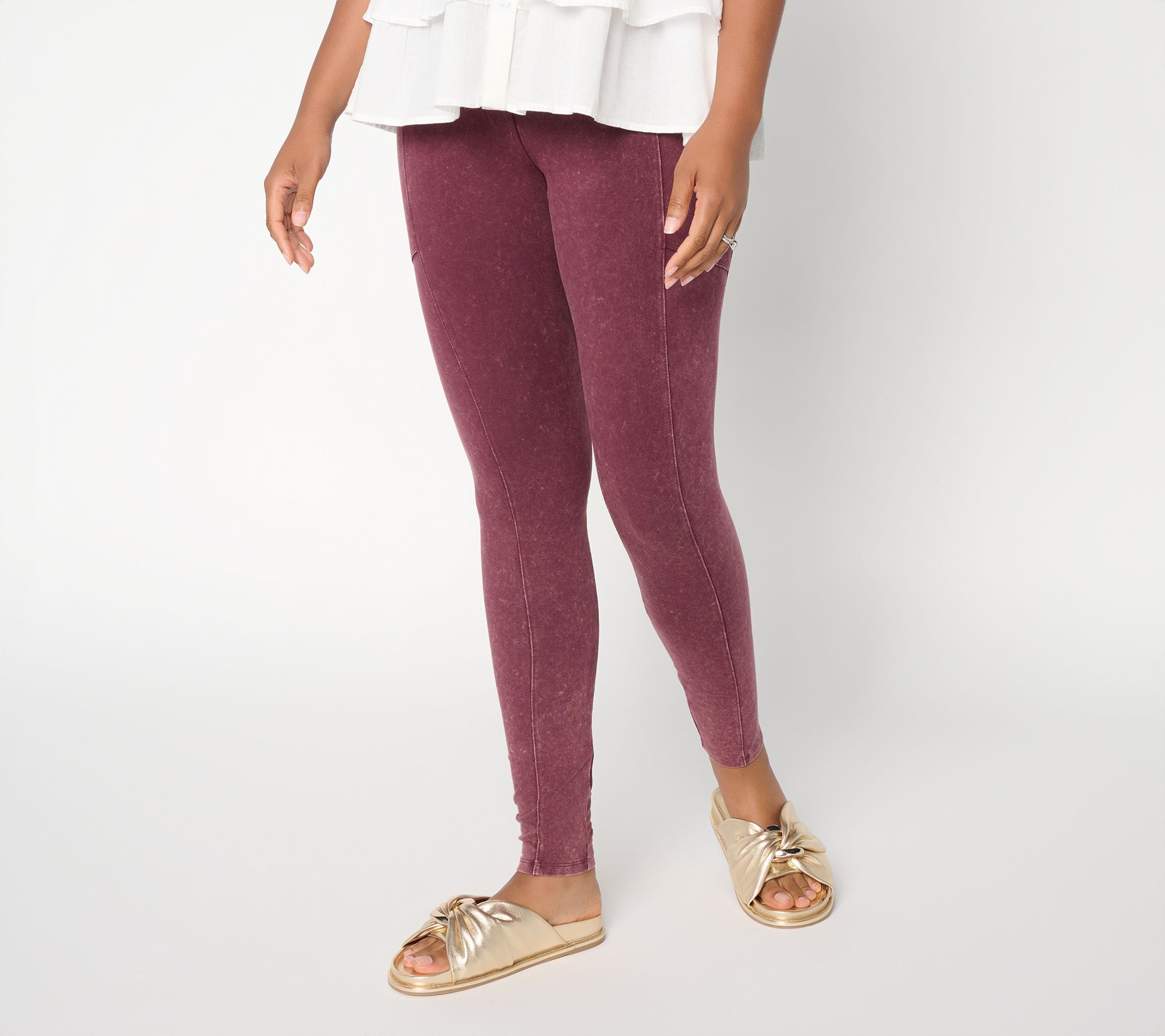 LOGO Layers by Lori Goldstein Regular Cloud Wash Pocket Legging