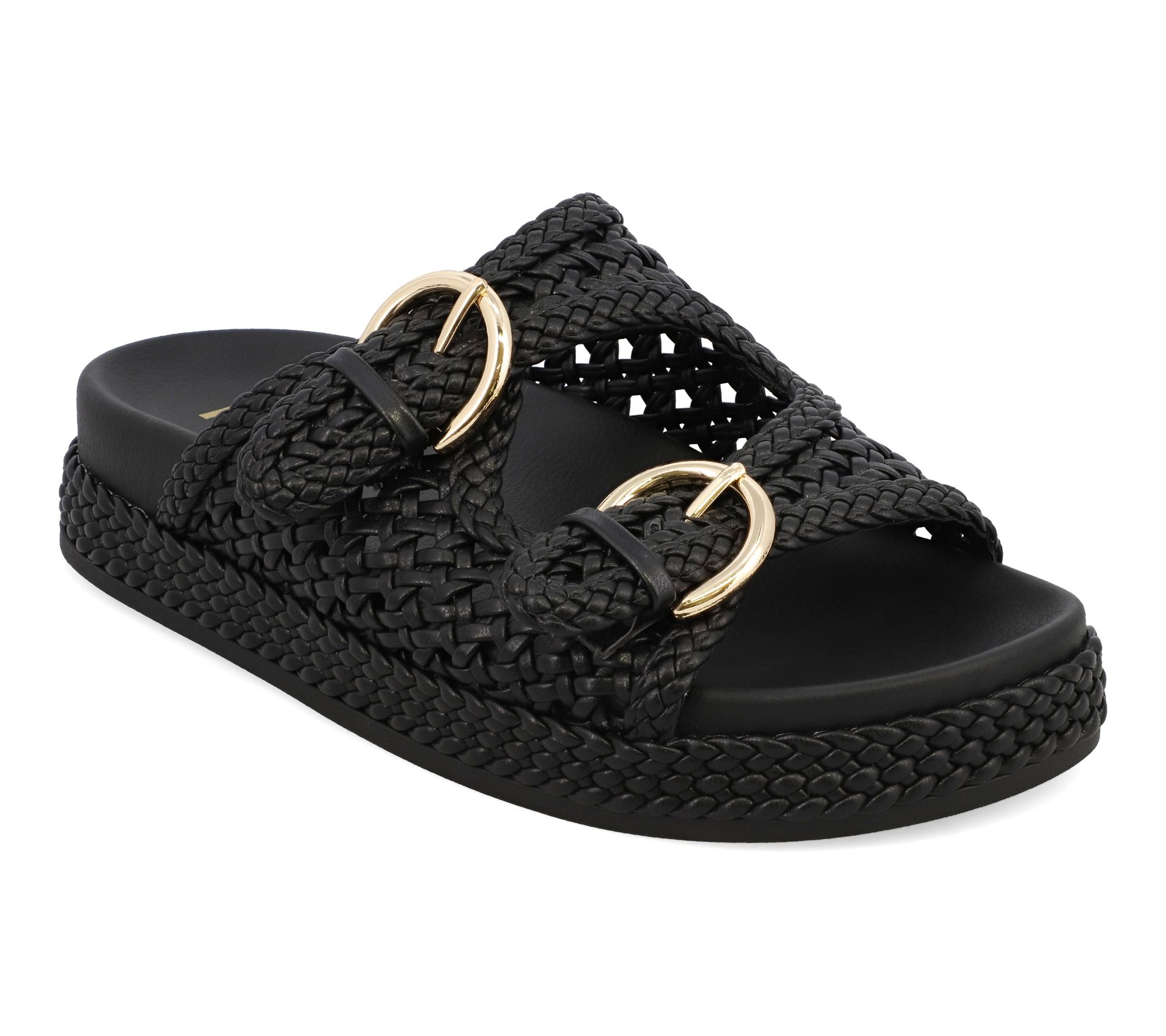 MIA Woven Slide Sandals - Trendy