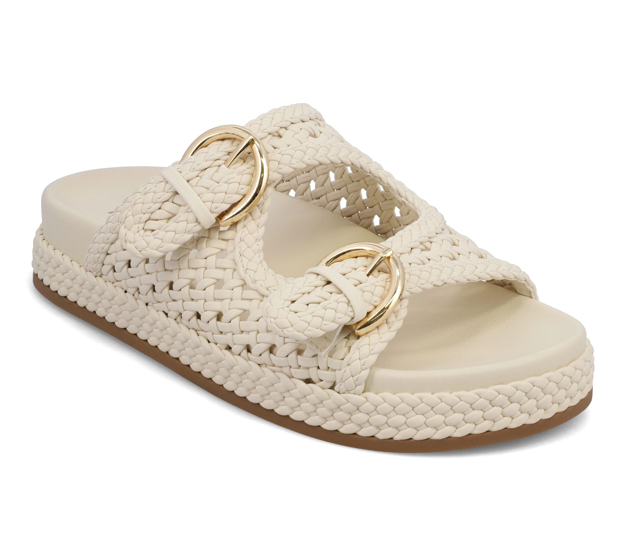 MIA Woven Slide Sandals - Trendy