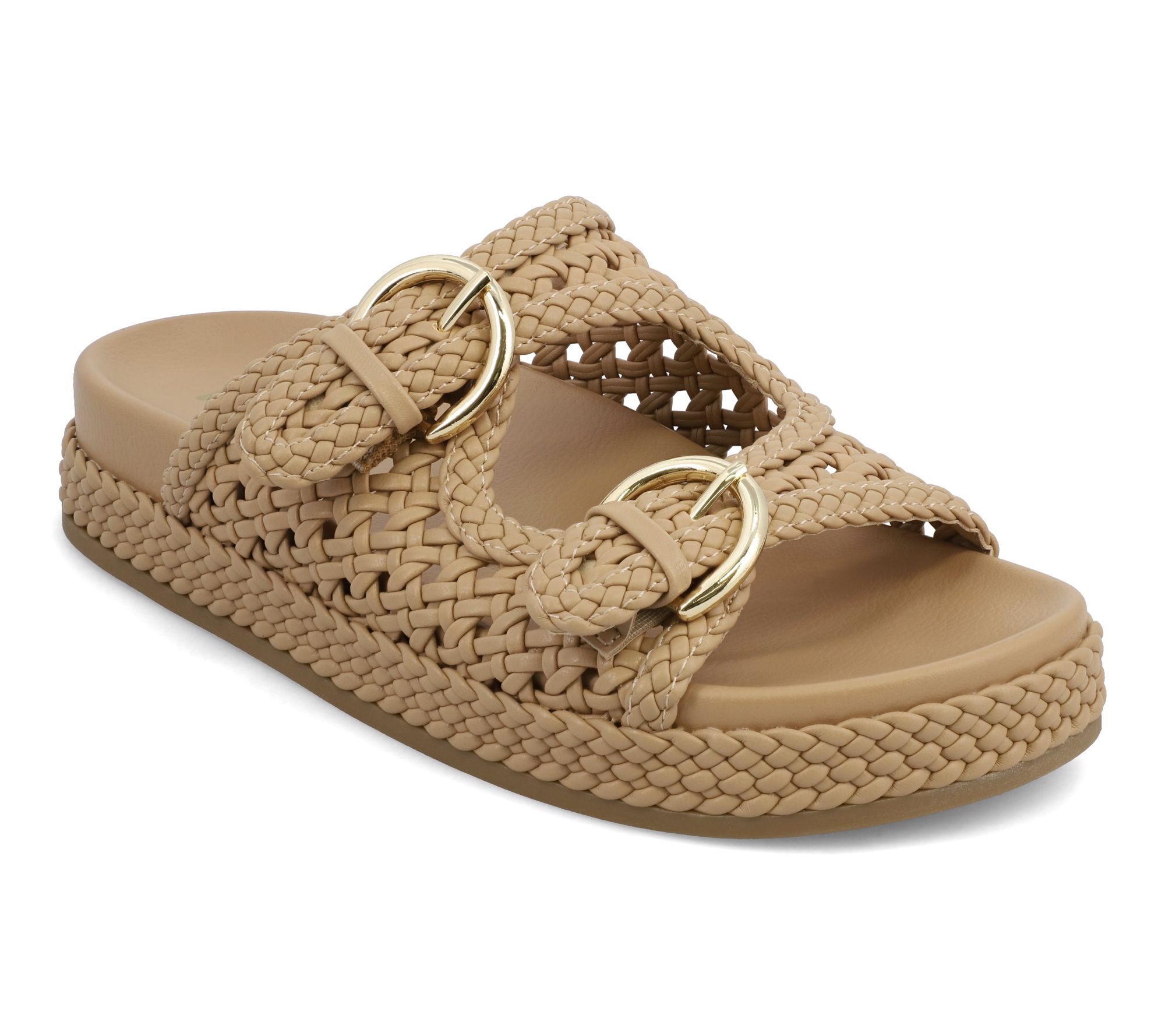 MIA Woven Slide Sandals - Trendy