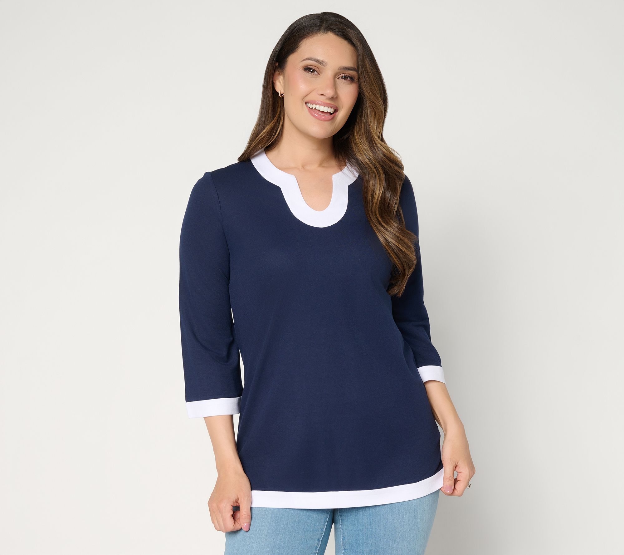"As Is" Belle by Kim Gravel Reg Cabana Knit Yacht Club Tunic