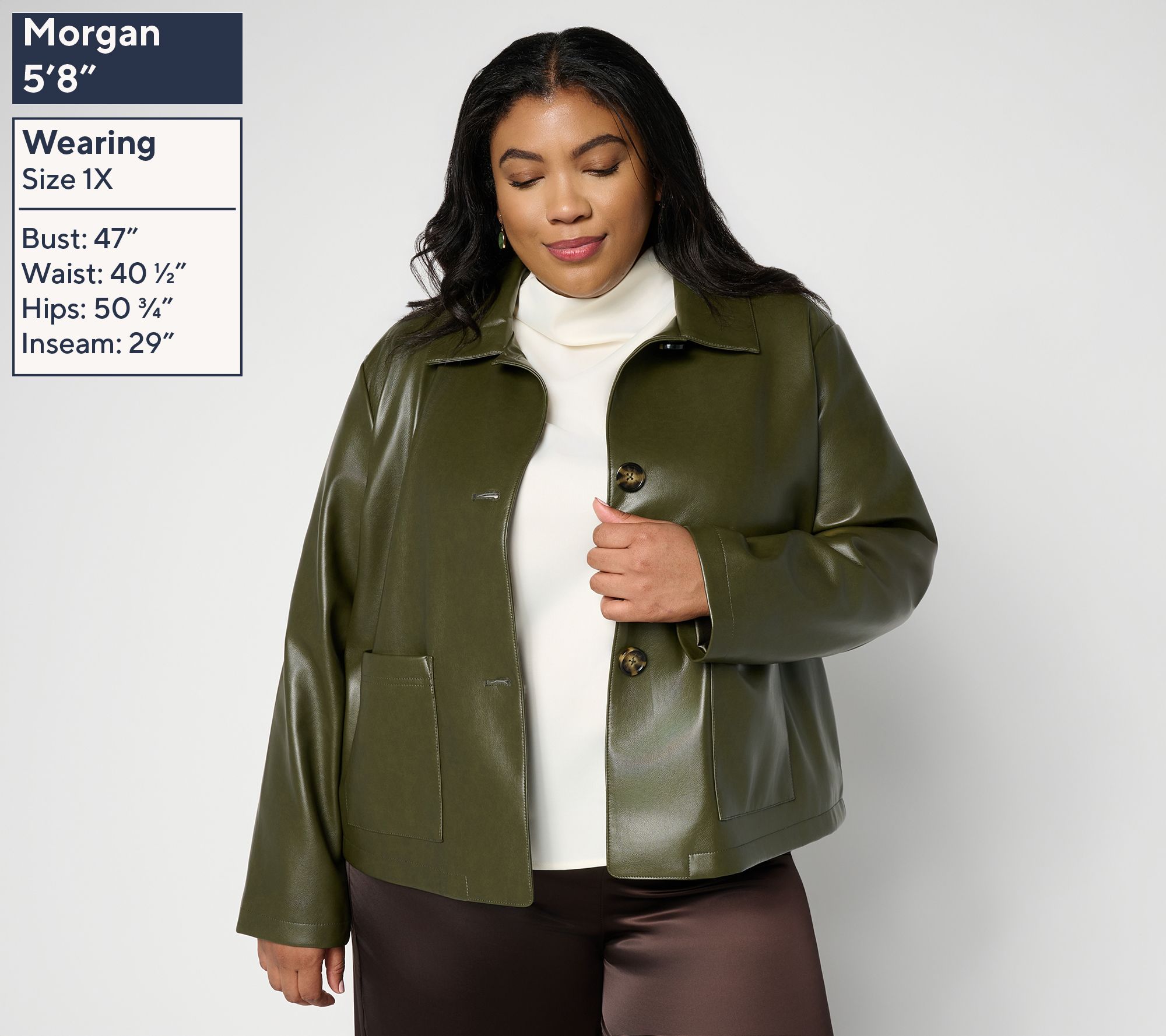 Carla Rockmore Collection Woven Faux Leather Jacket | QVC