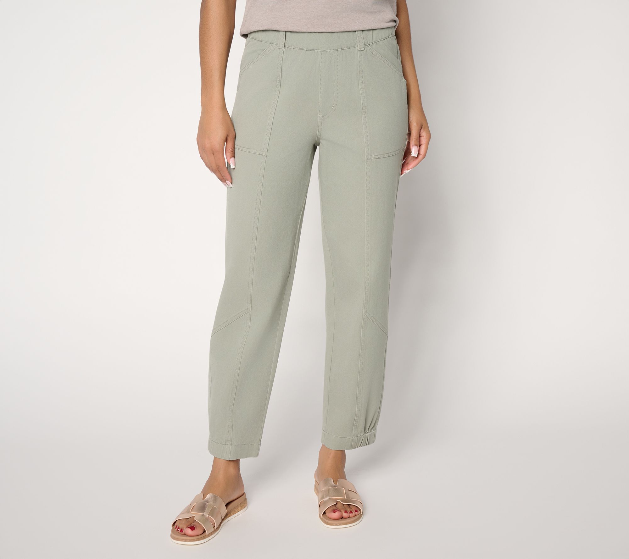 "As Is" AnyBody Petite All Stretch Twill Ankle Pant