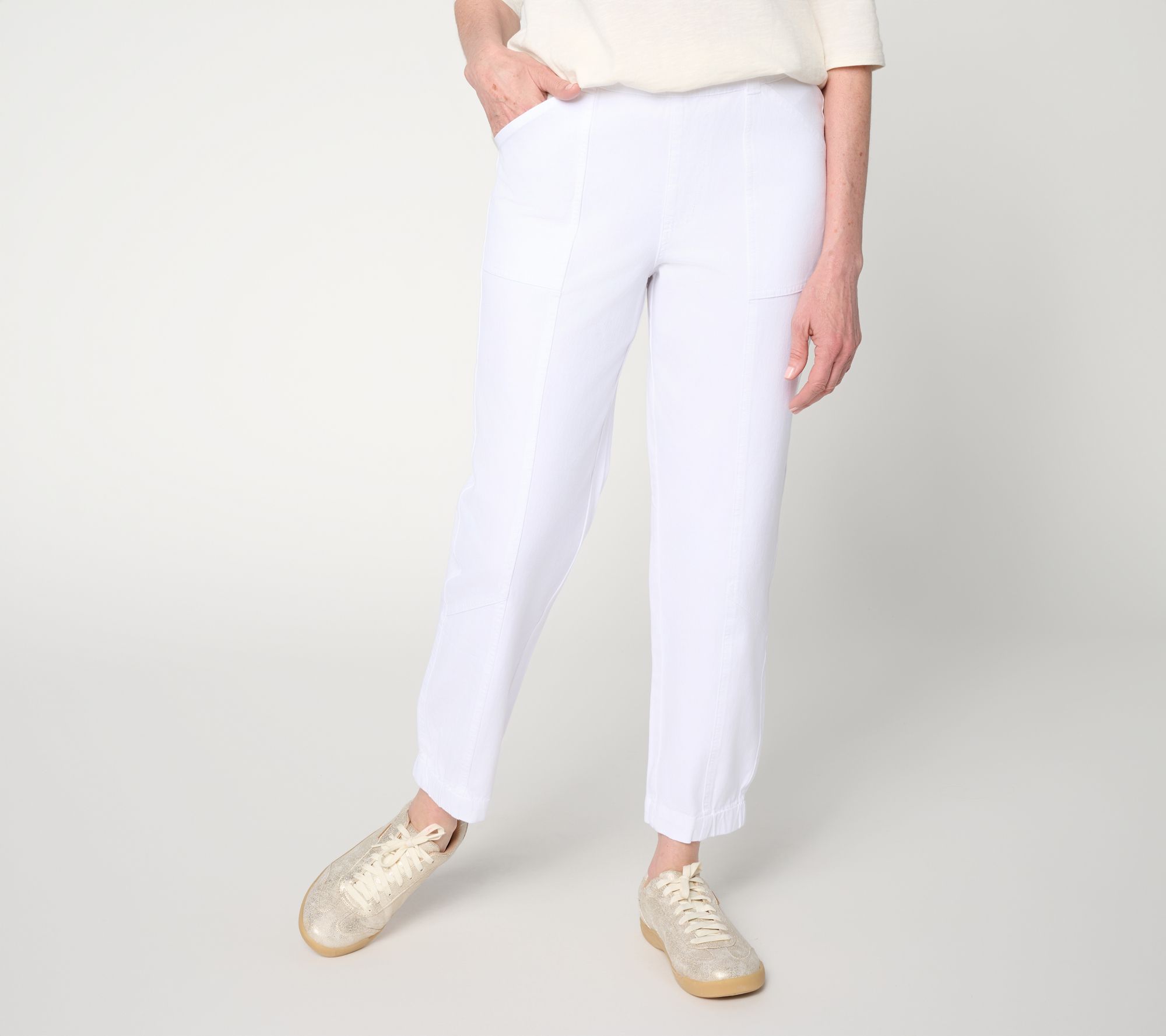 "As Is" AnyBody Petite All Stretch Twill Ankle Pant