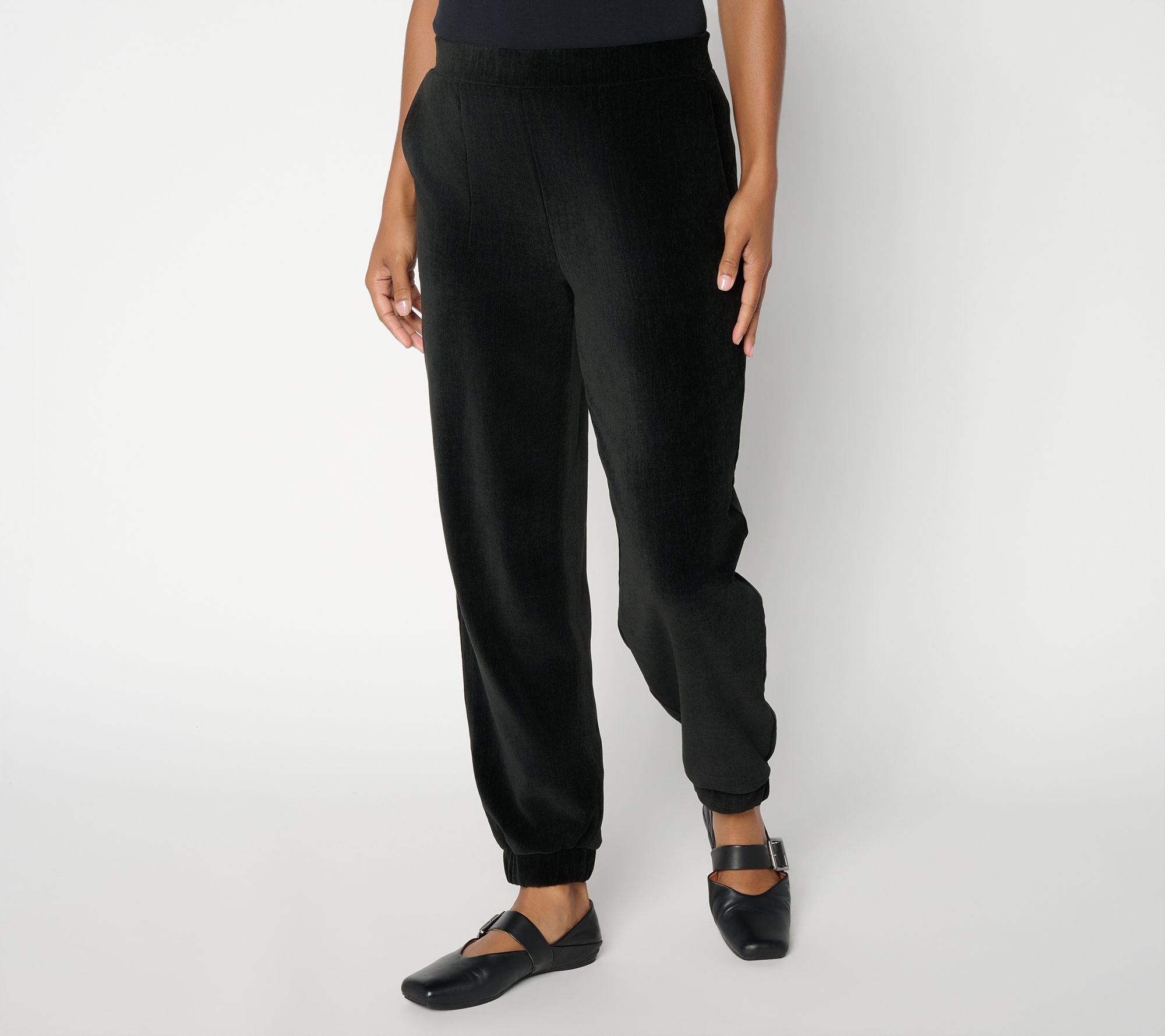 Susan Graver Regular Weekend Chenille Knit Ankle Jogger