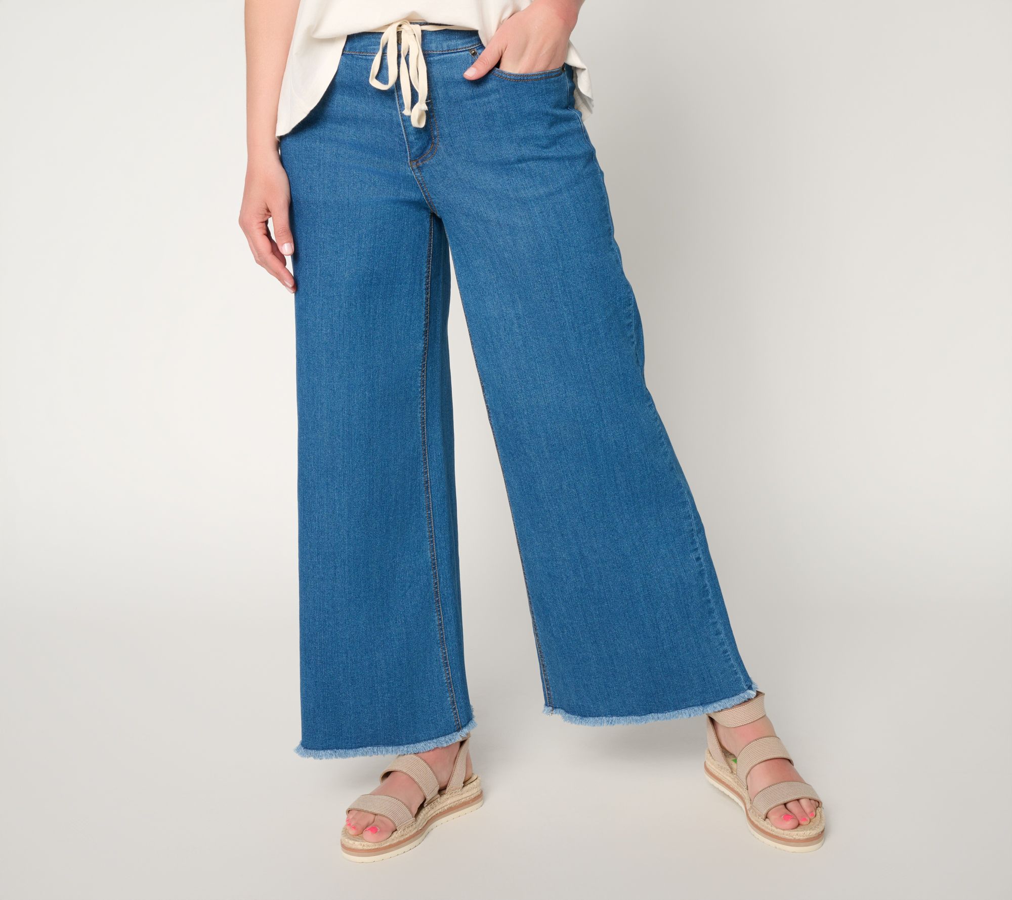 "As Is" Peace Love World Reg Drawcord Ankle Jeans