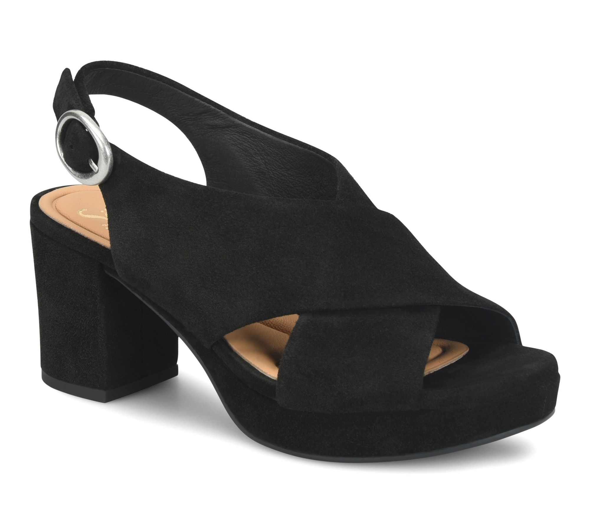 Sofft Suede Slingback Platform Sandal - Lyric