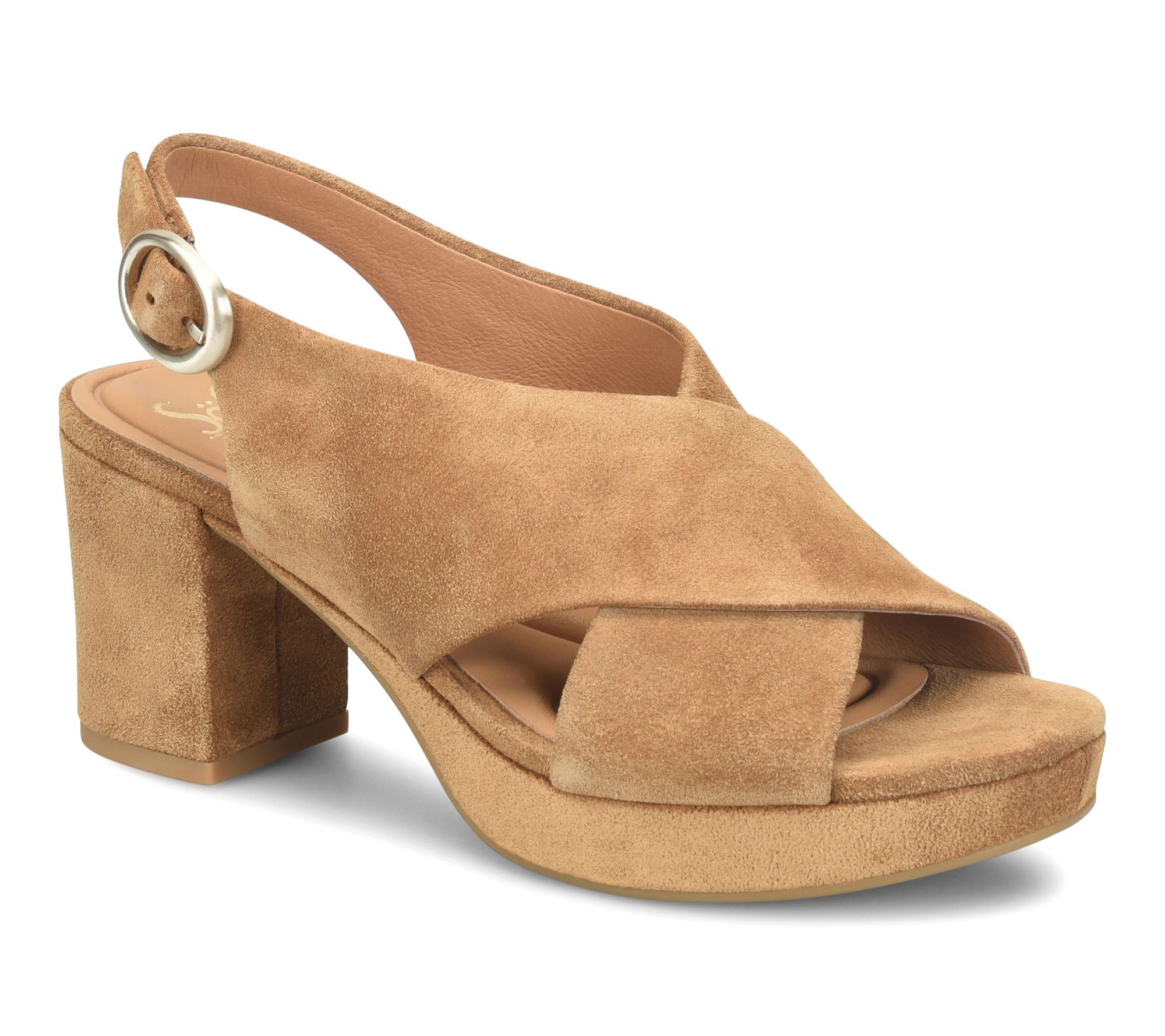 Sofft Suede Slingback Platform Sandal - Lyric