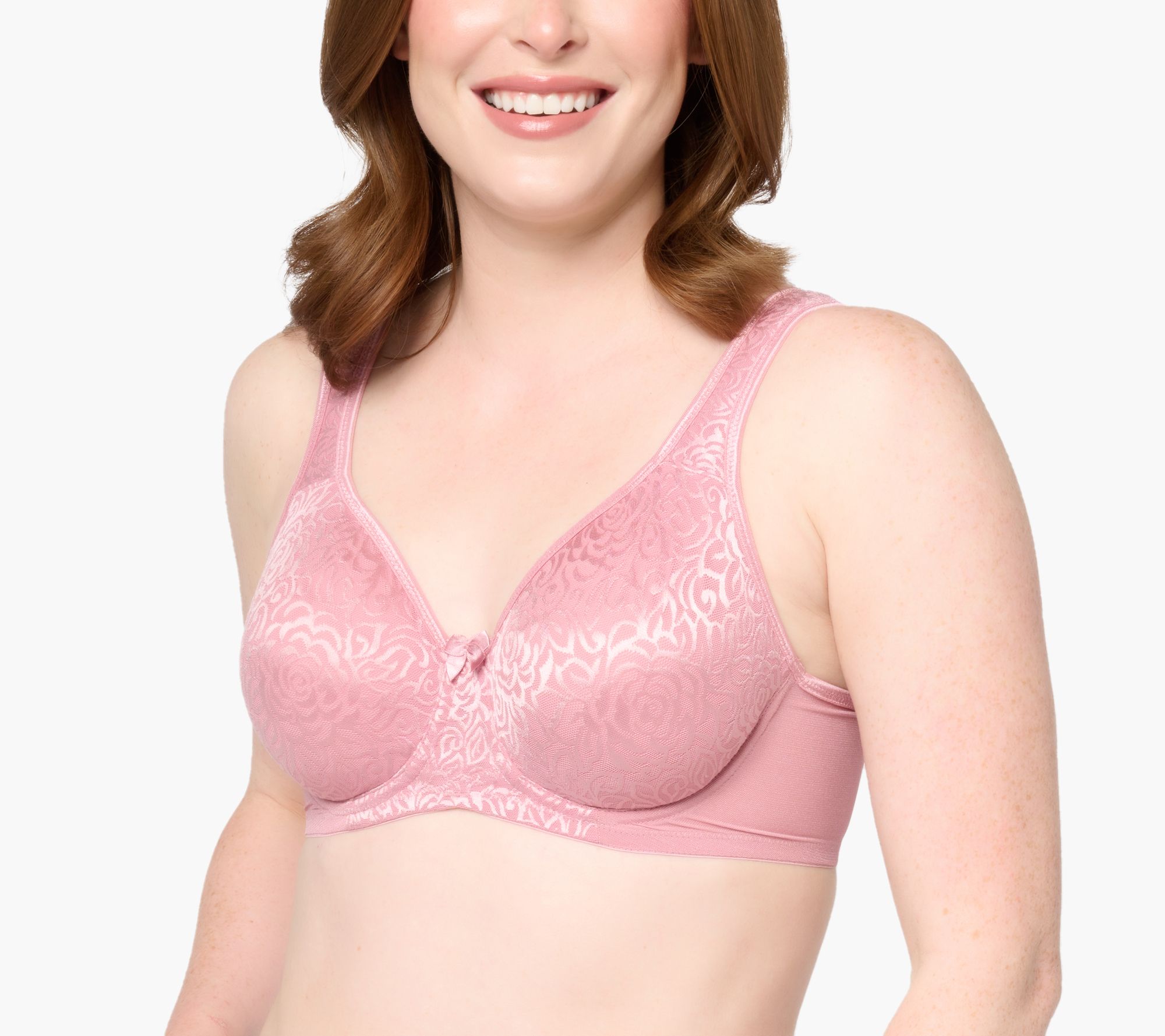 Breezies Lace Effects Full Coverage Seamless Underwire Bra - QVC