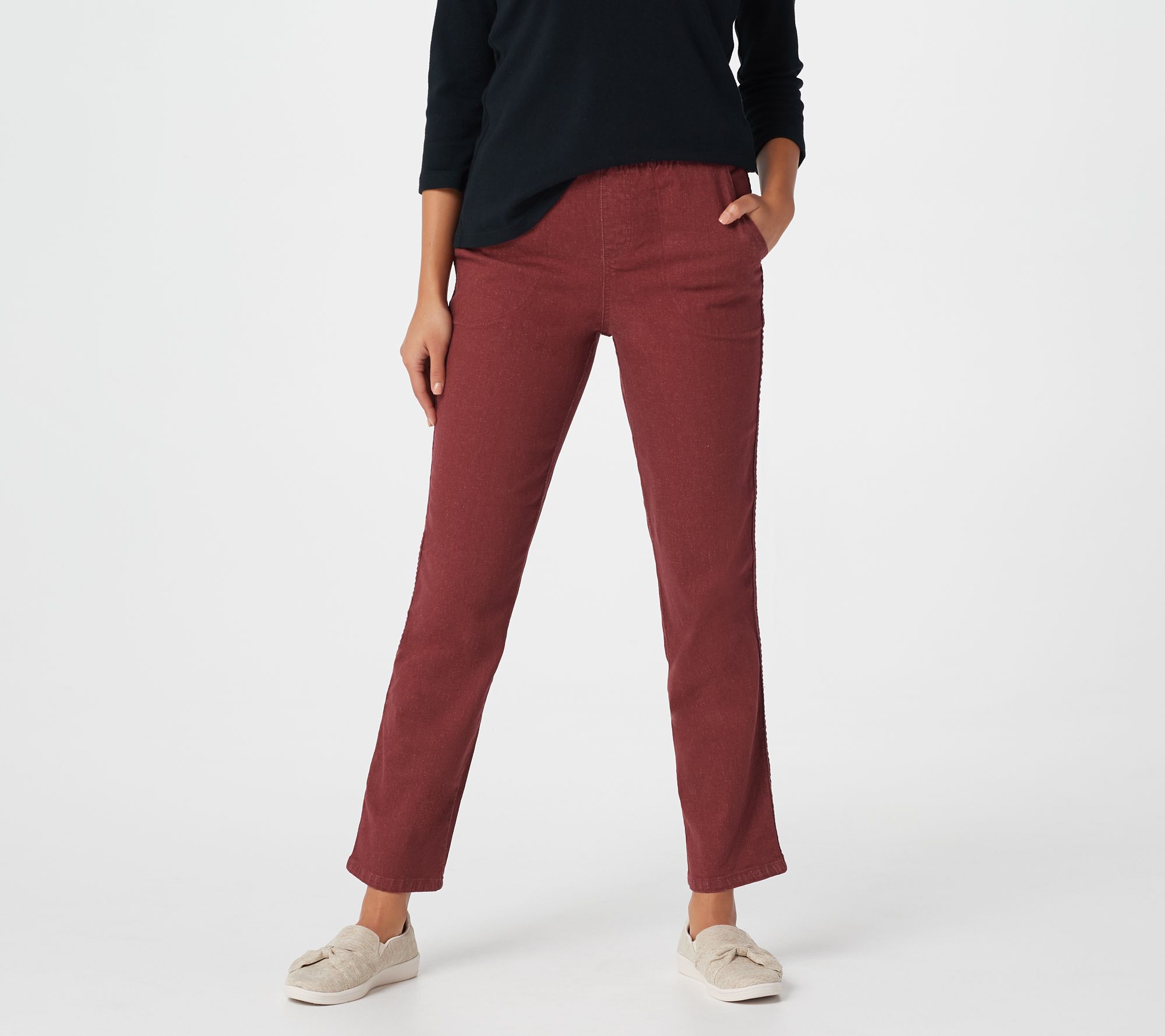 Scarlet Wine,Size PS Style Co Petite Womens Skinny Pull-On Pants 