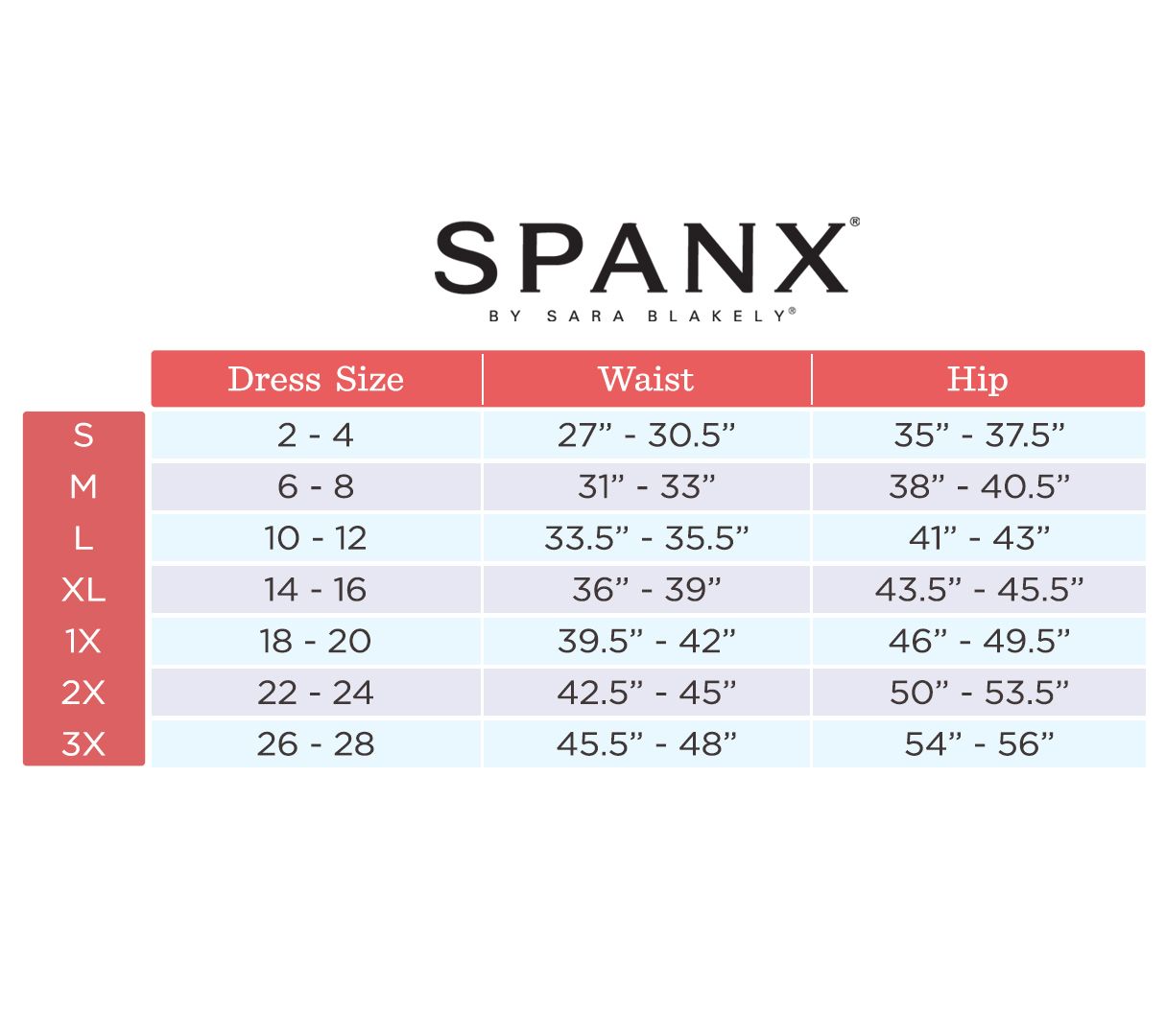 spanx jeans sizing