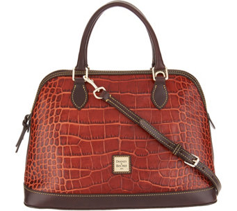 Dooney & Bourke Croco Leather Deana Satchel Handbag - A300766