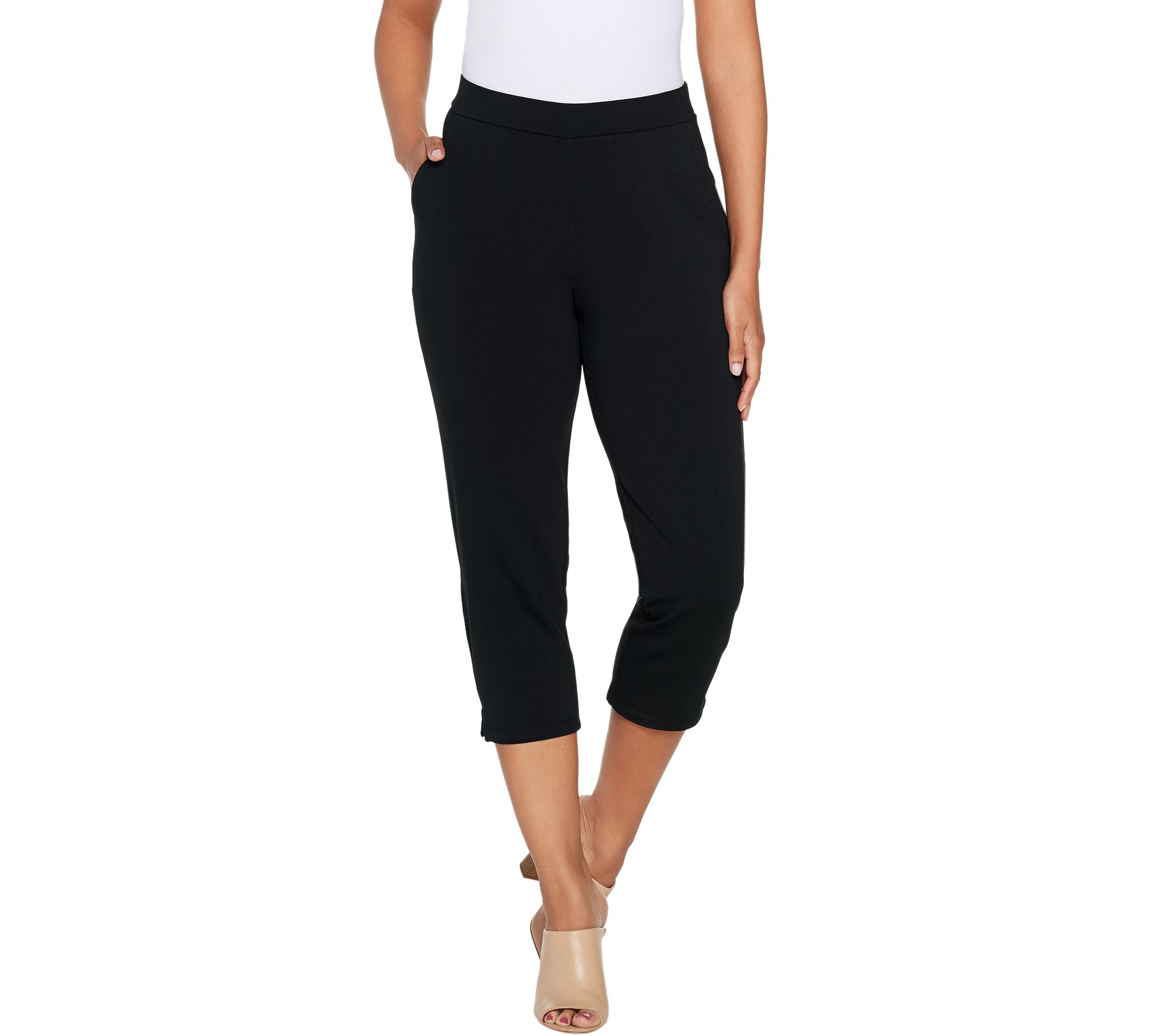 "As Is" Susan Graver Weekend Premium Stretch Pull-On Capri Leggings