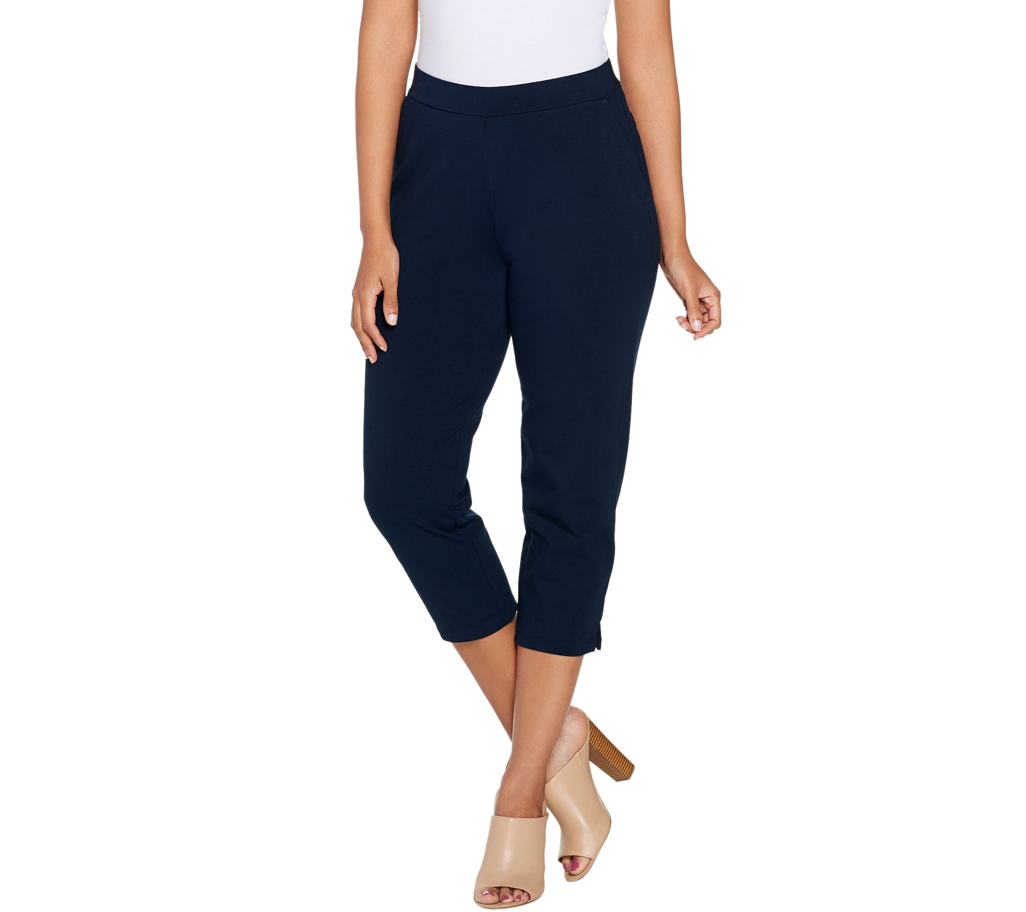 "As Is" Susan Graver Weekend Premium Stretch Pull-On Capri Leggings