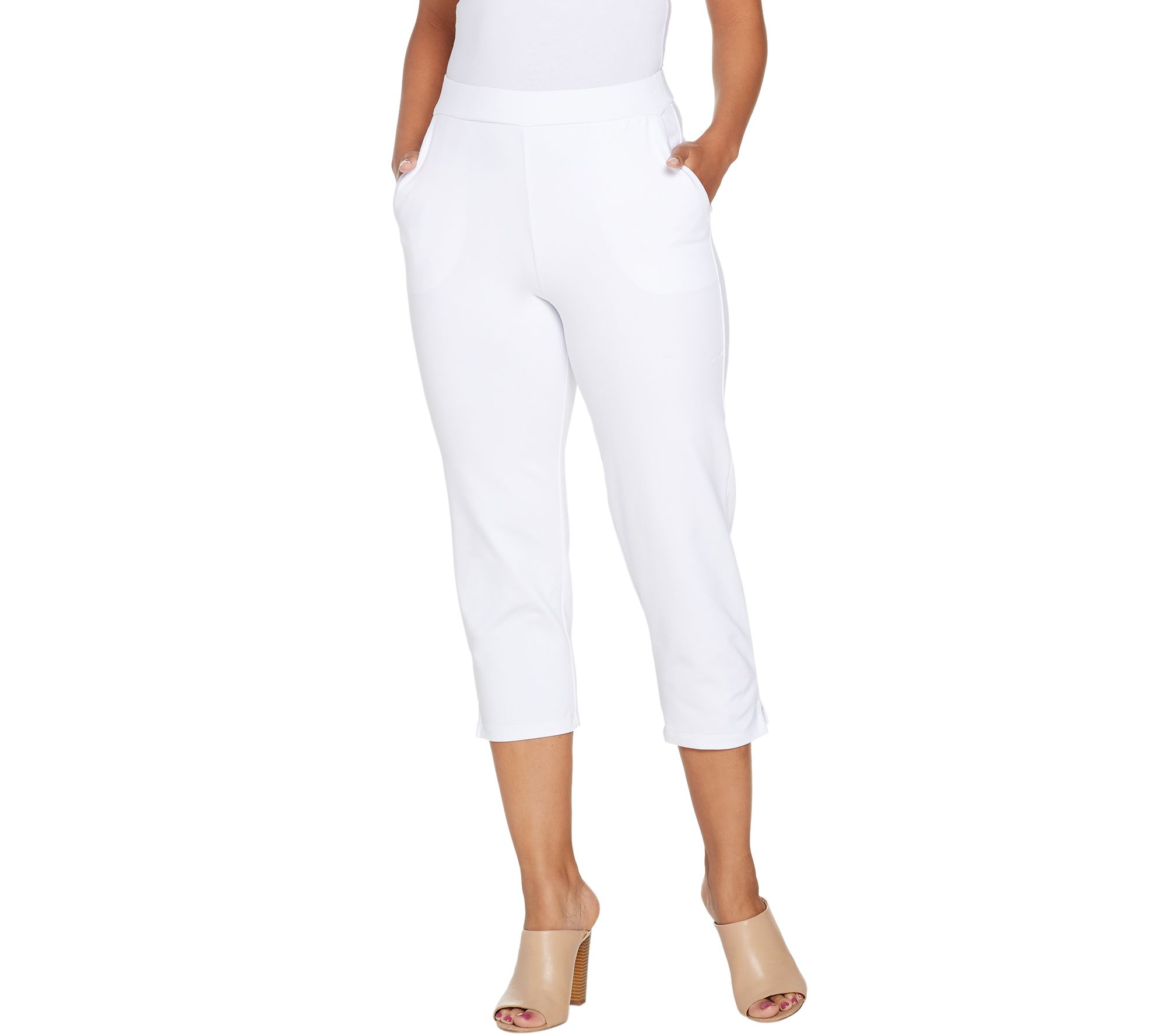 "As Is" Susan Graver Weekend Premium Stretch Pull-On Capri Leggings