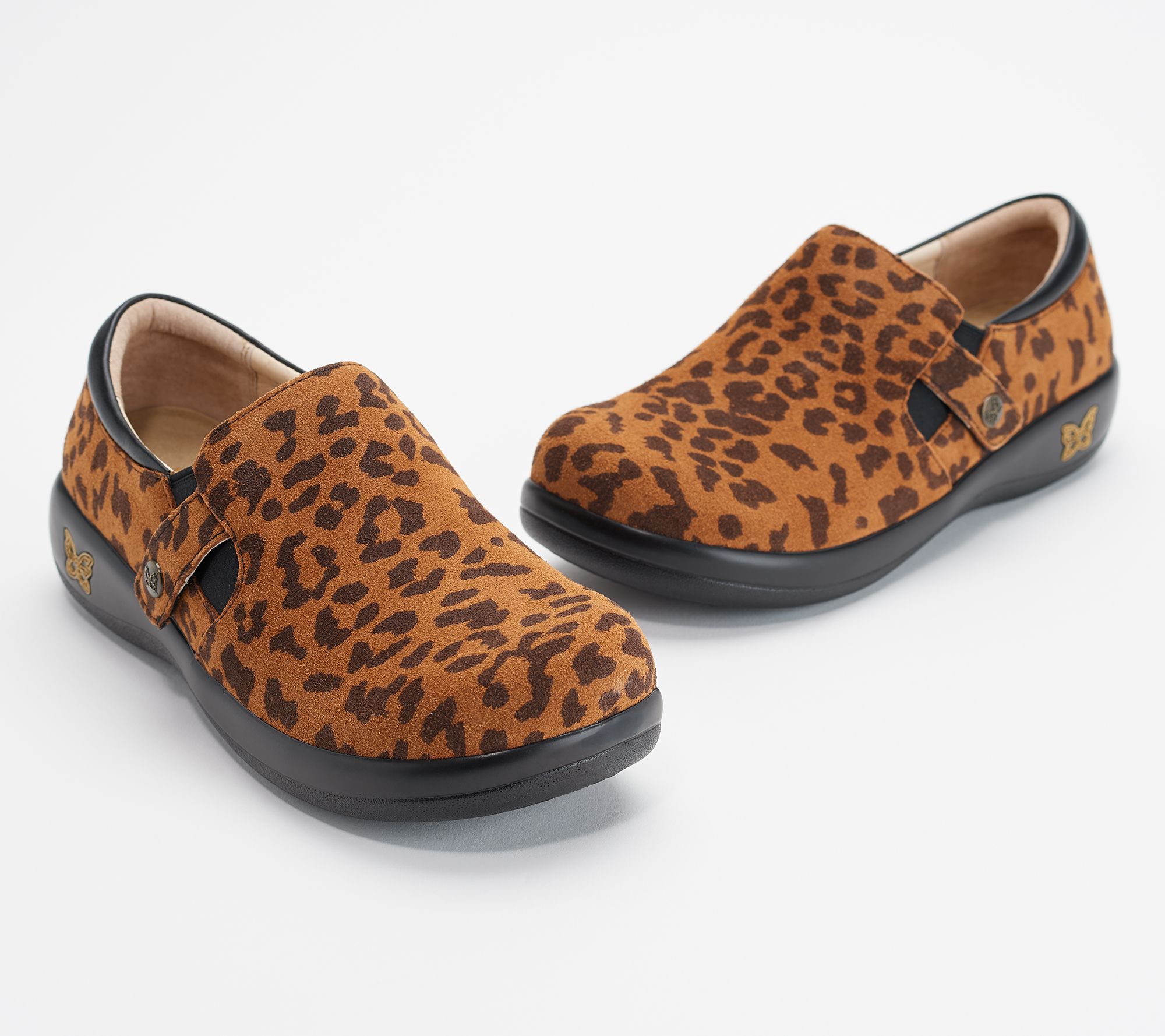 Alegria Leather Slip-On Shoes with 