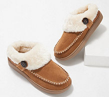  Earth Origins Suede Slipper with Faux Fur - Run About Raine - A385066