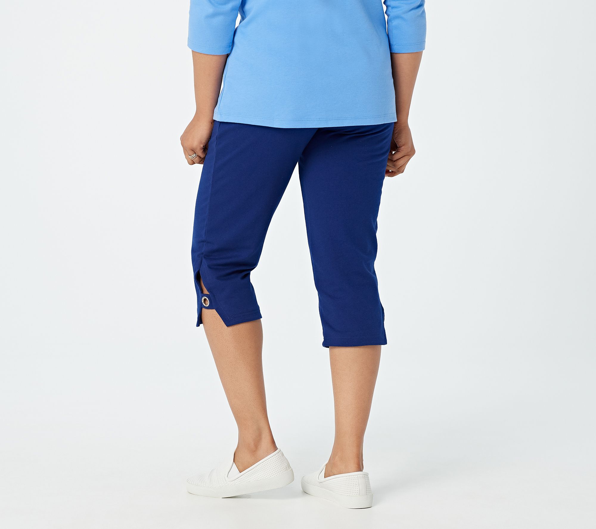 women's french terry capris