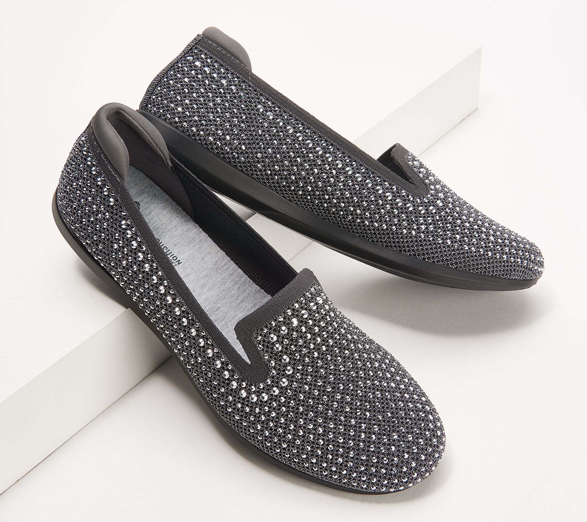 Clarks Cloudsteppers Embellished Loafers - Carly Dream Sparkle - QVC.com