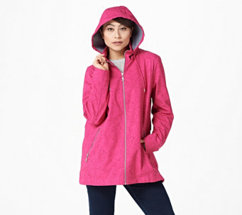 Nuage Bonded Printed Jacket with Removable Hood - A392066