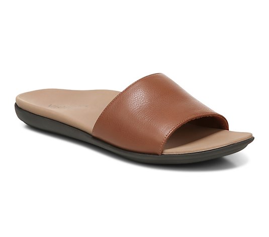 Vionic Leather Slide Sandals - Val