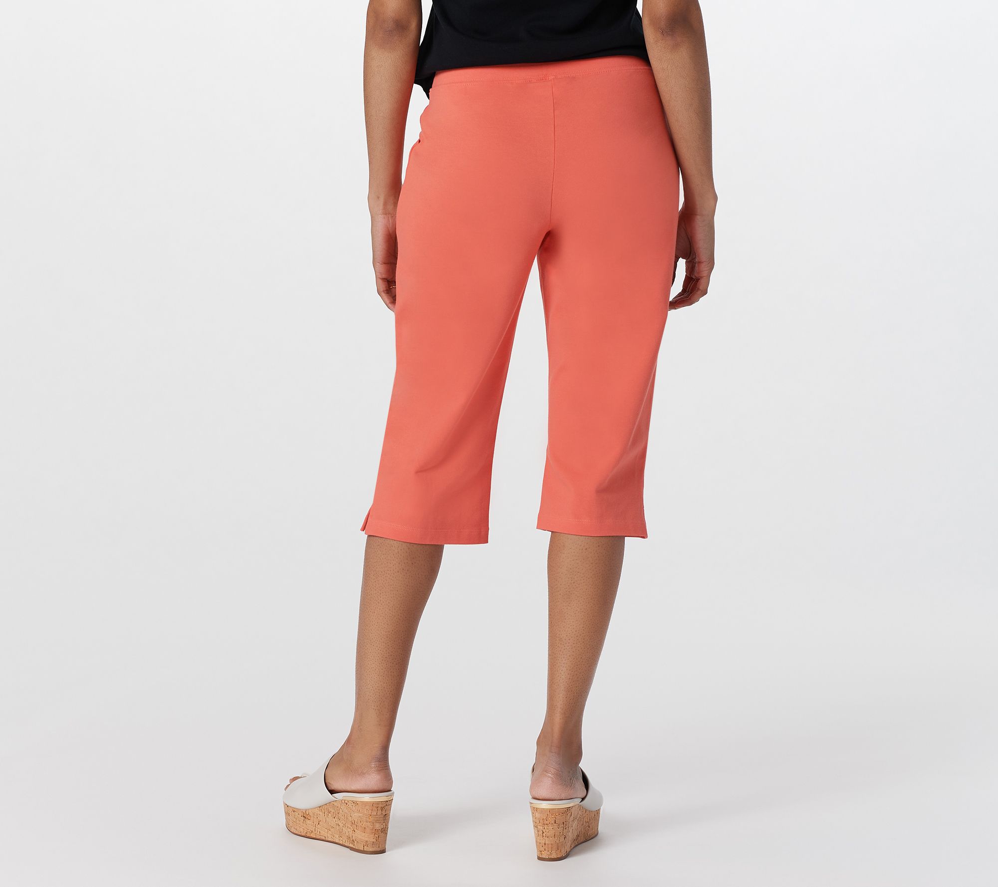 Denim & Co. Active Tall Duo Stretch Skimmer Pants with Pockets - QVC.com