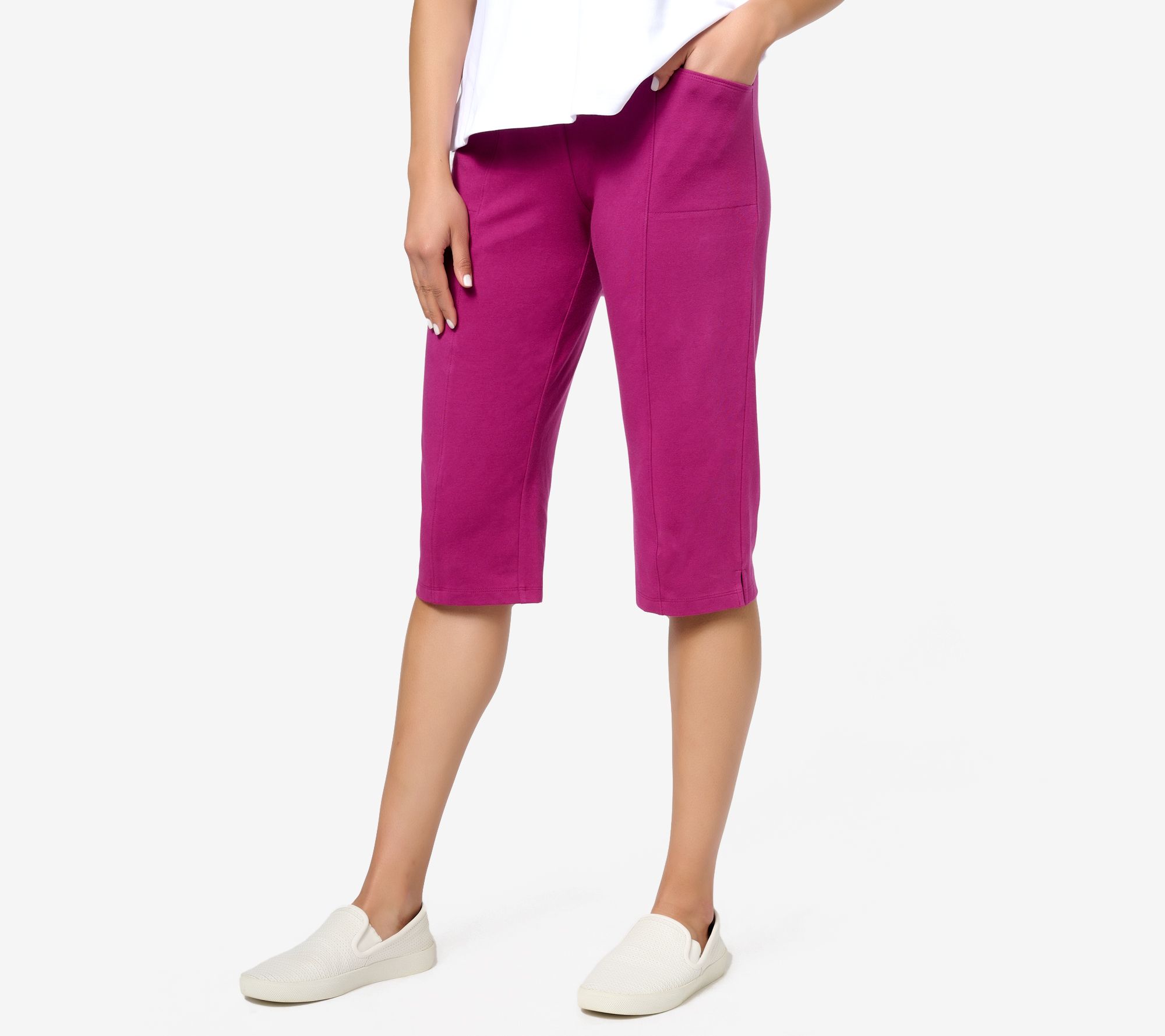 Denim & Co. Active Tall Duo Stretch Skimmer Pants with Pockets
