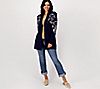 Denim & Co. Open Front Cardigan with Fair Isle Shoulder Detail, 2 of 3