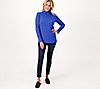 Denim & Co. Essential Perfect Jersey Mock-Neck Top w/ Button Cuff, 2 of 3