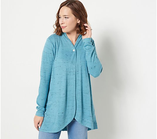 LOGO Lounge by Lori Goldstein Open Front Cocoon Cardigan