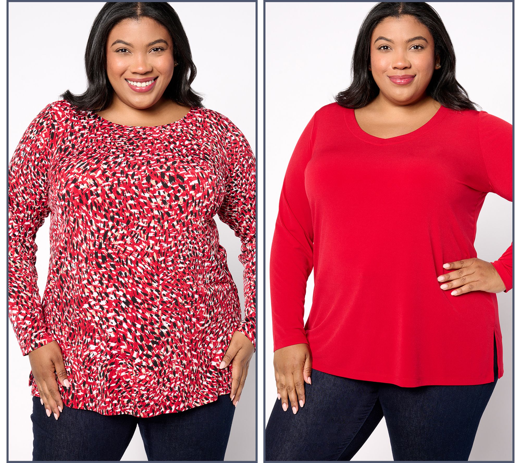 Susan Graver Modern Essentials Regular Liquid Knit Tunic Set