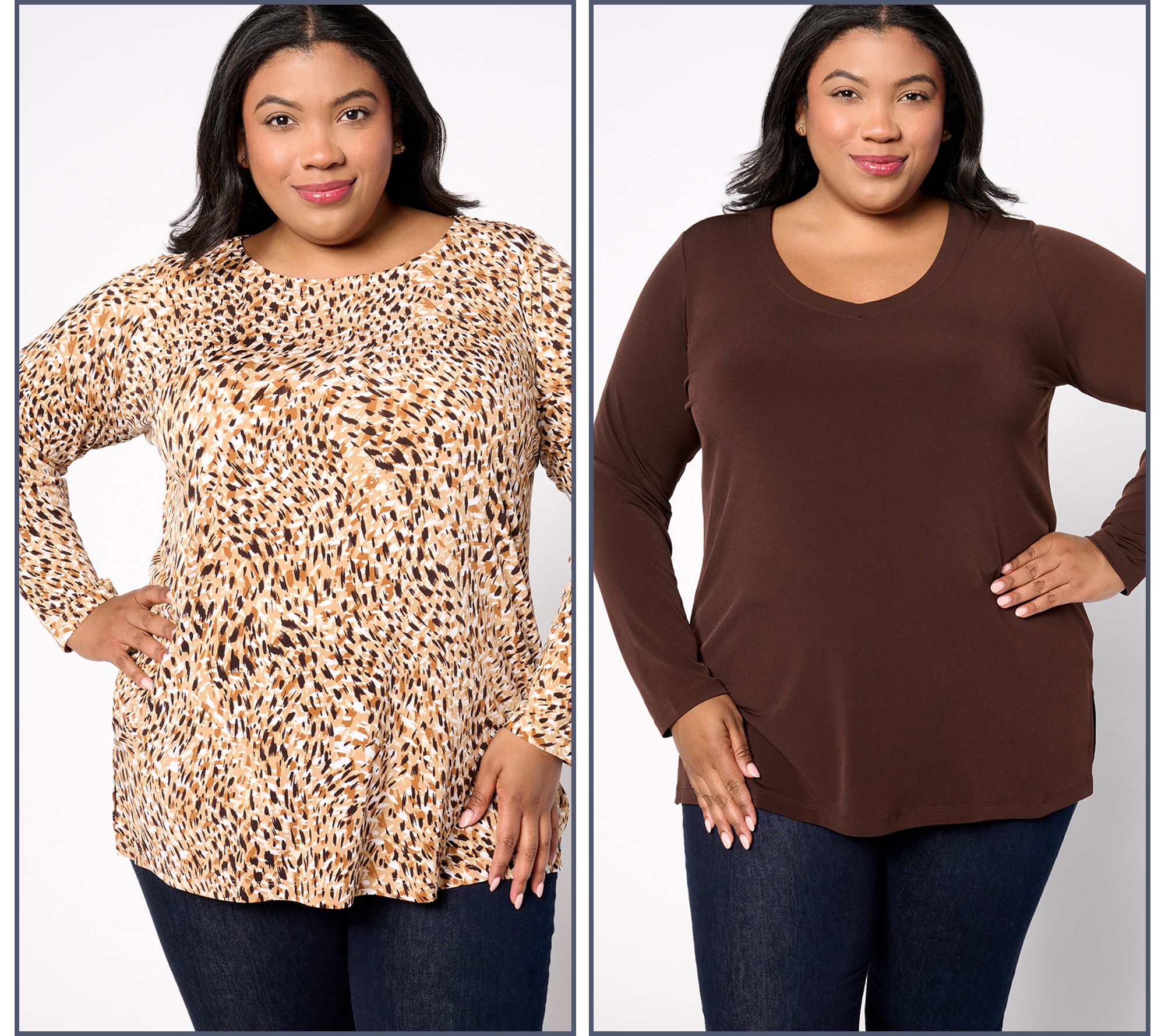 Susan Graver Modern Essentials Regular Liquid Knit Tunic Set