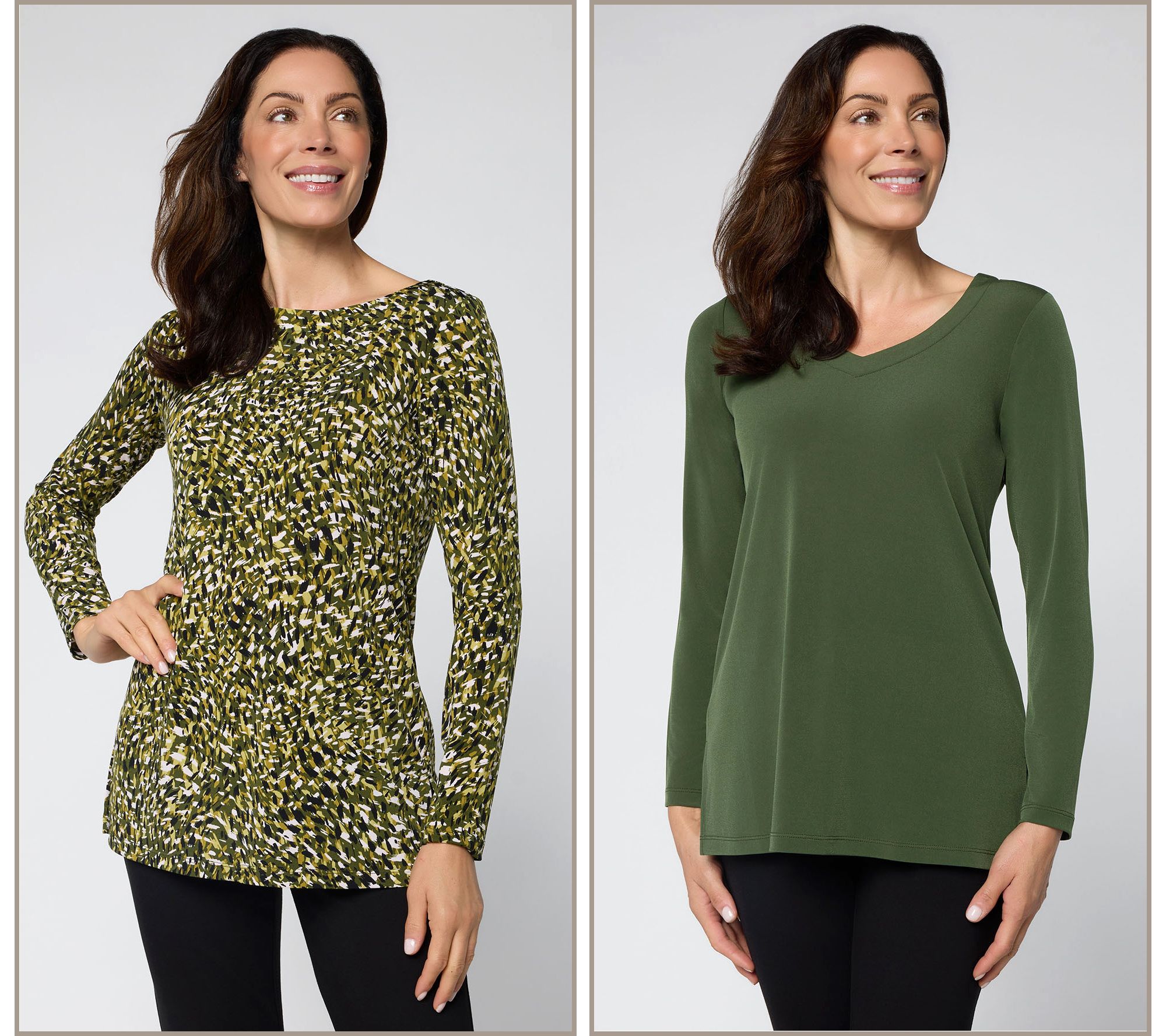 Susan Graver Modern Essentials Regular Liquid Knit Tunic Set