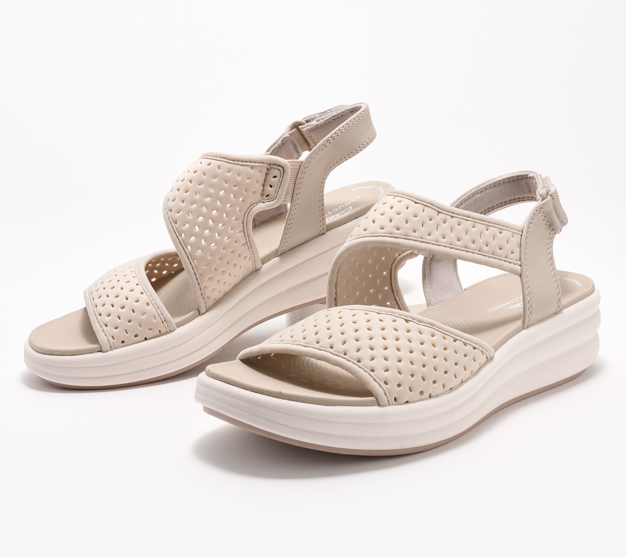 Clarks Cloudsteppers Perforated Sandal -Drift - QVC.com