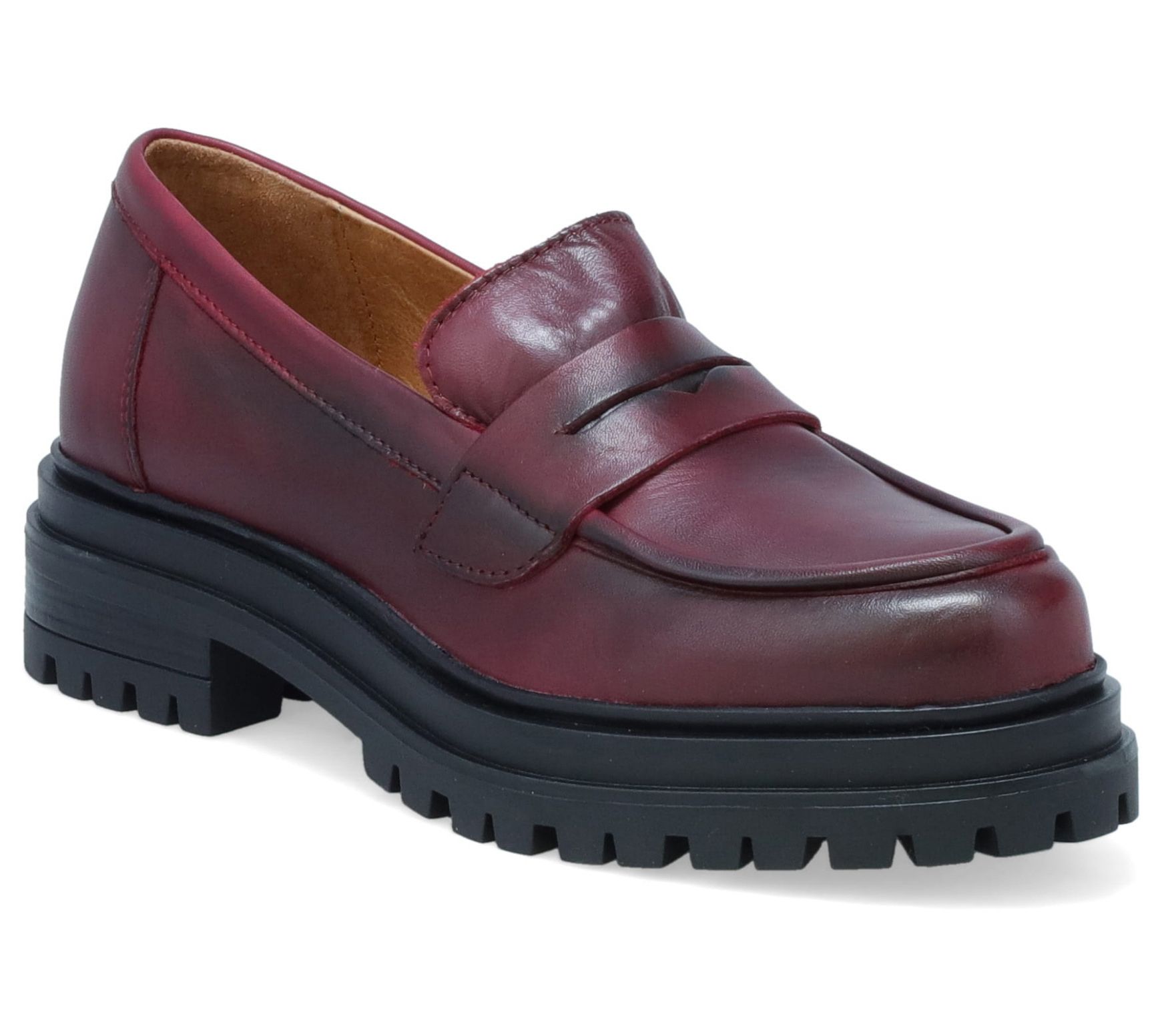 Miz Mooz Leather Slip-On Platform Loafer - Legend