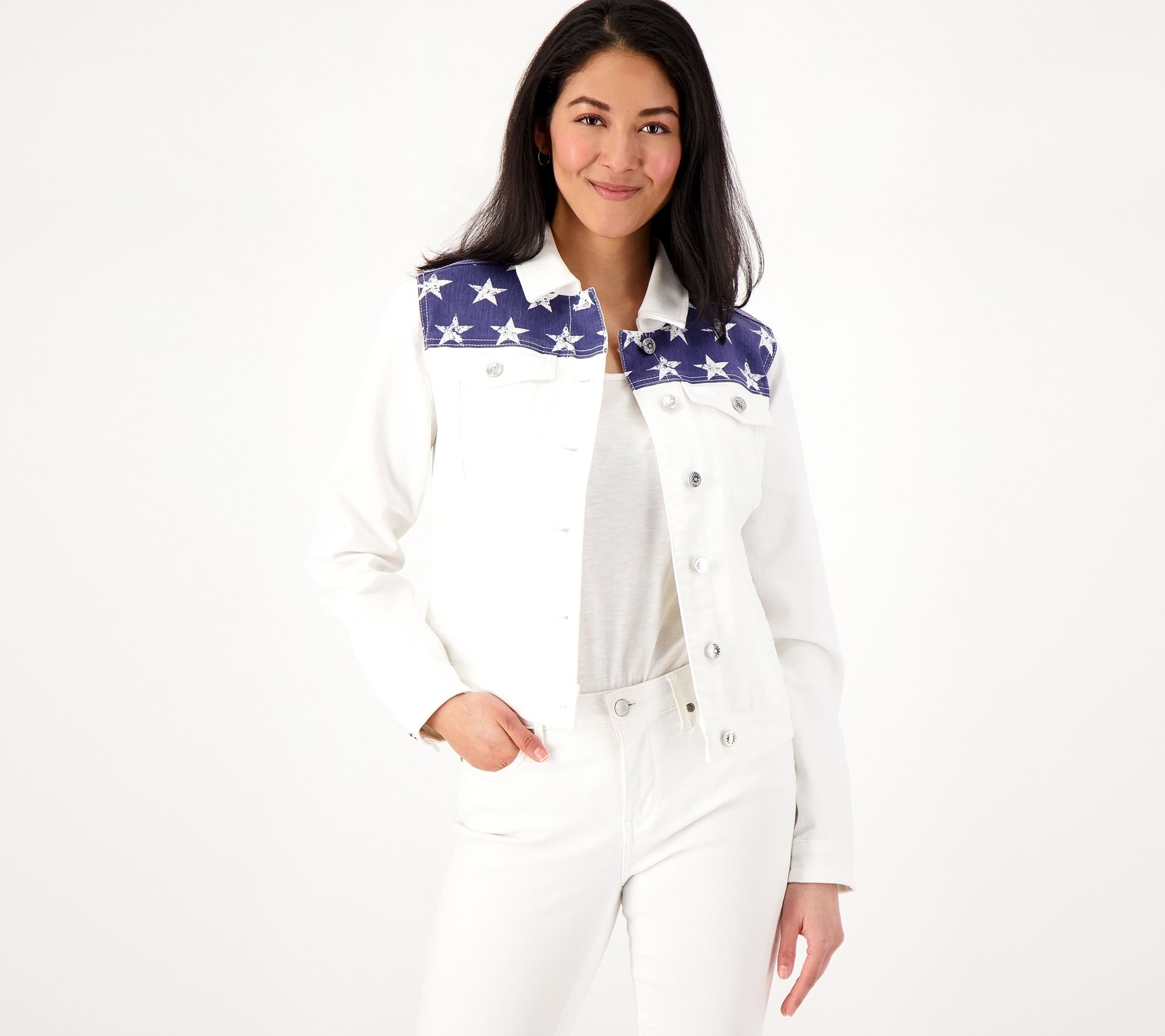 Studio Park x Kerstin Lindquist White Denim Jacket