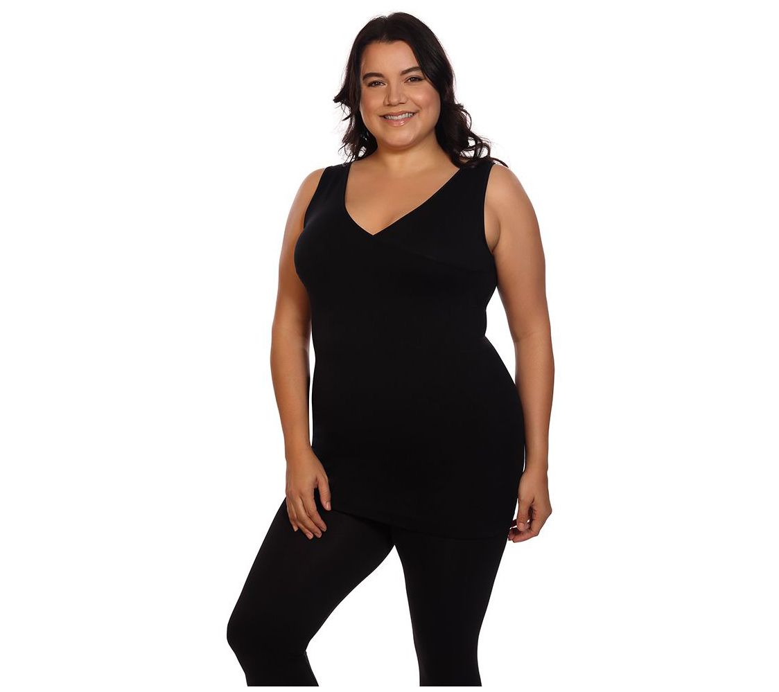 Skinnytees Plus Tank Top with Built-in-Bra 