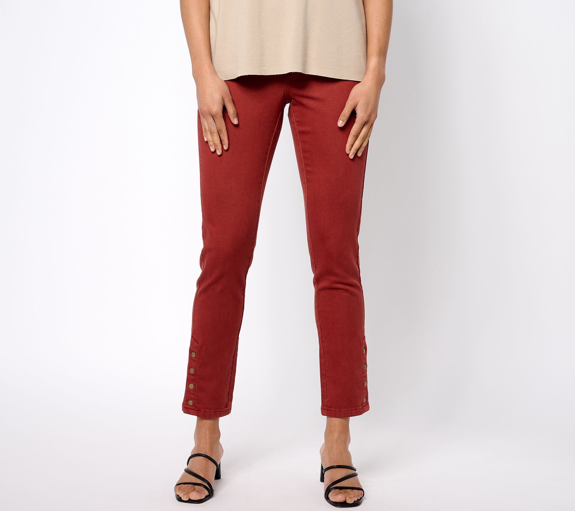 Denim & Co. Comfy Knit Tall Slim Straight Ankle Pant