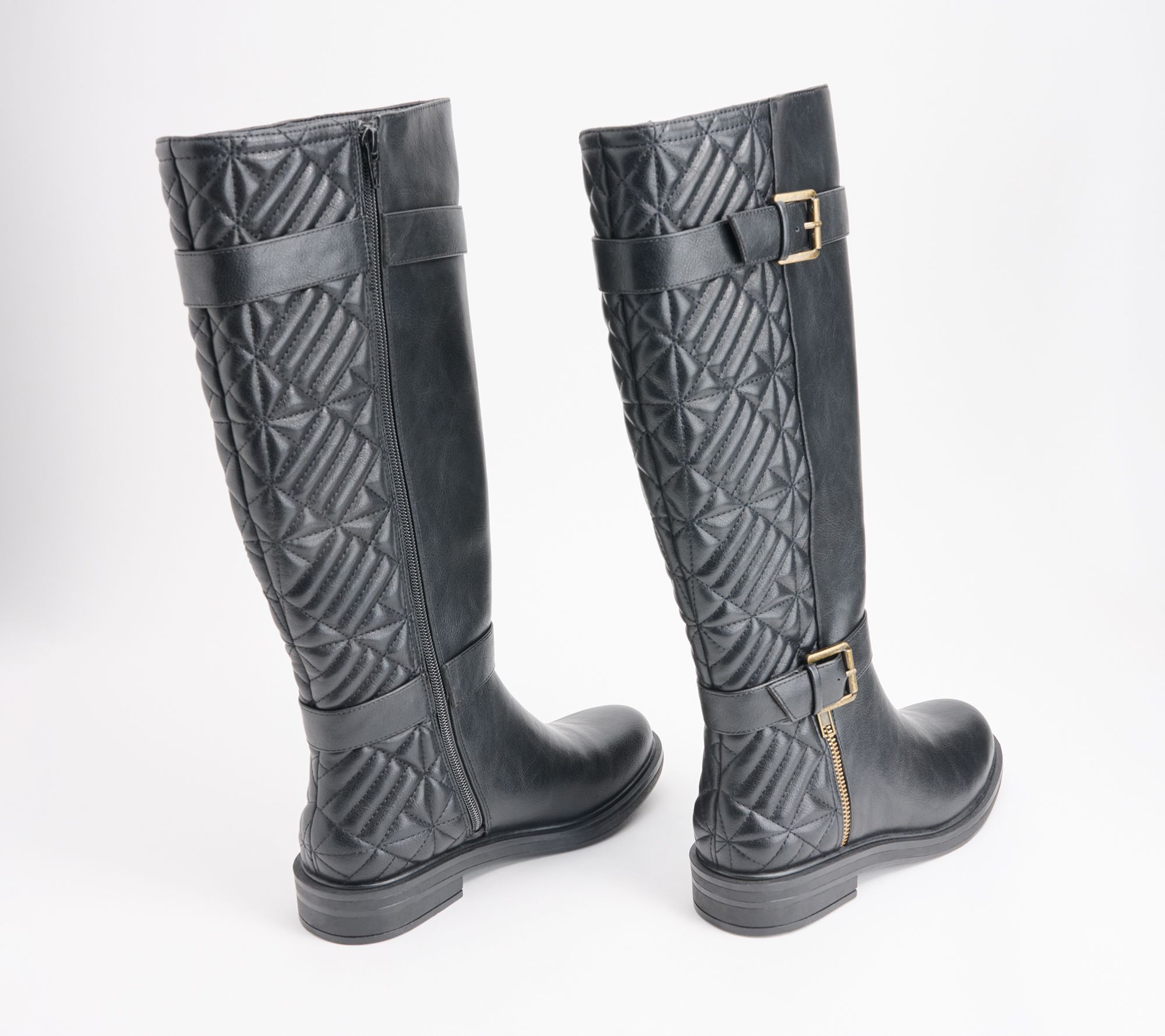 White Mountain Medium Calf Tall Shaft Boots- Madilynn - QVC.com