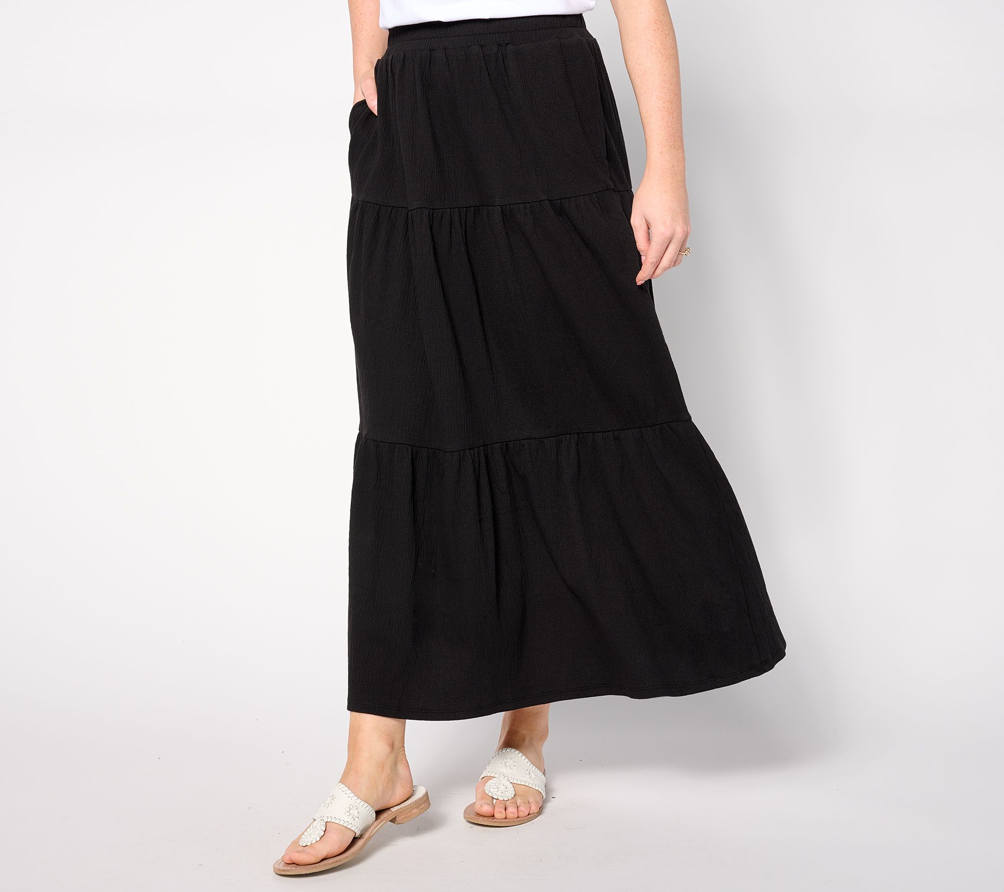 Black lace outlet skirt qvc