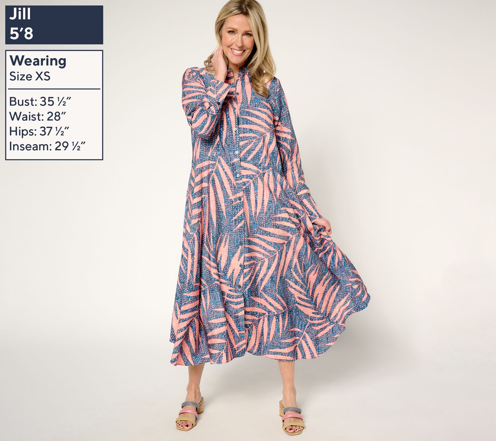 Peace Love World Asymmetric Long Sleeve Dress - QVC.com