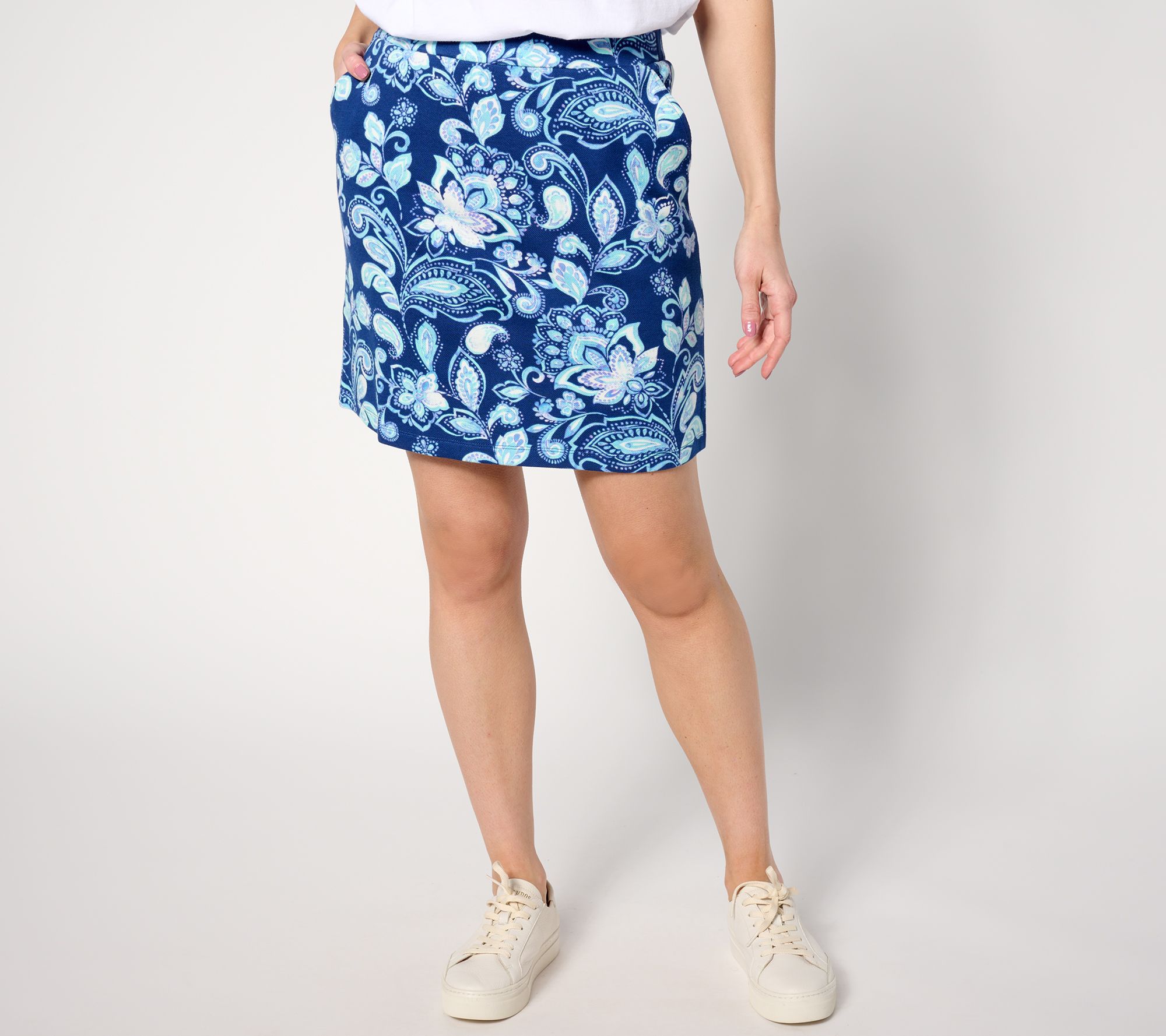 Belle by Kim Gravel Perfect Pique Paisley Punch Skort